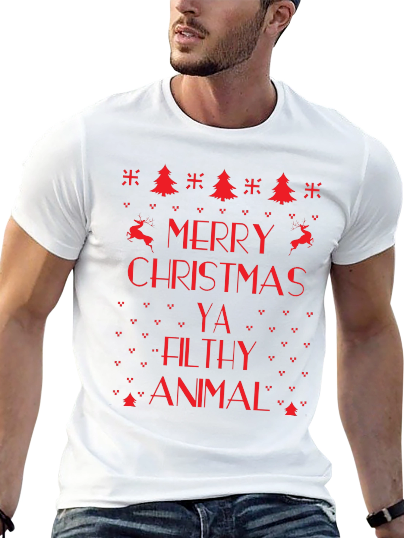 Merry Christmas Ya Filthy Animal Tee