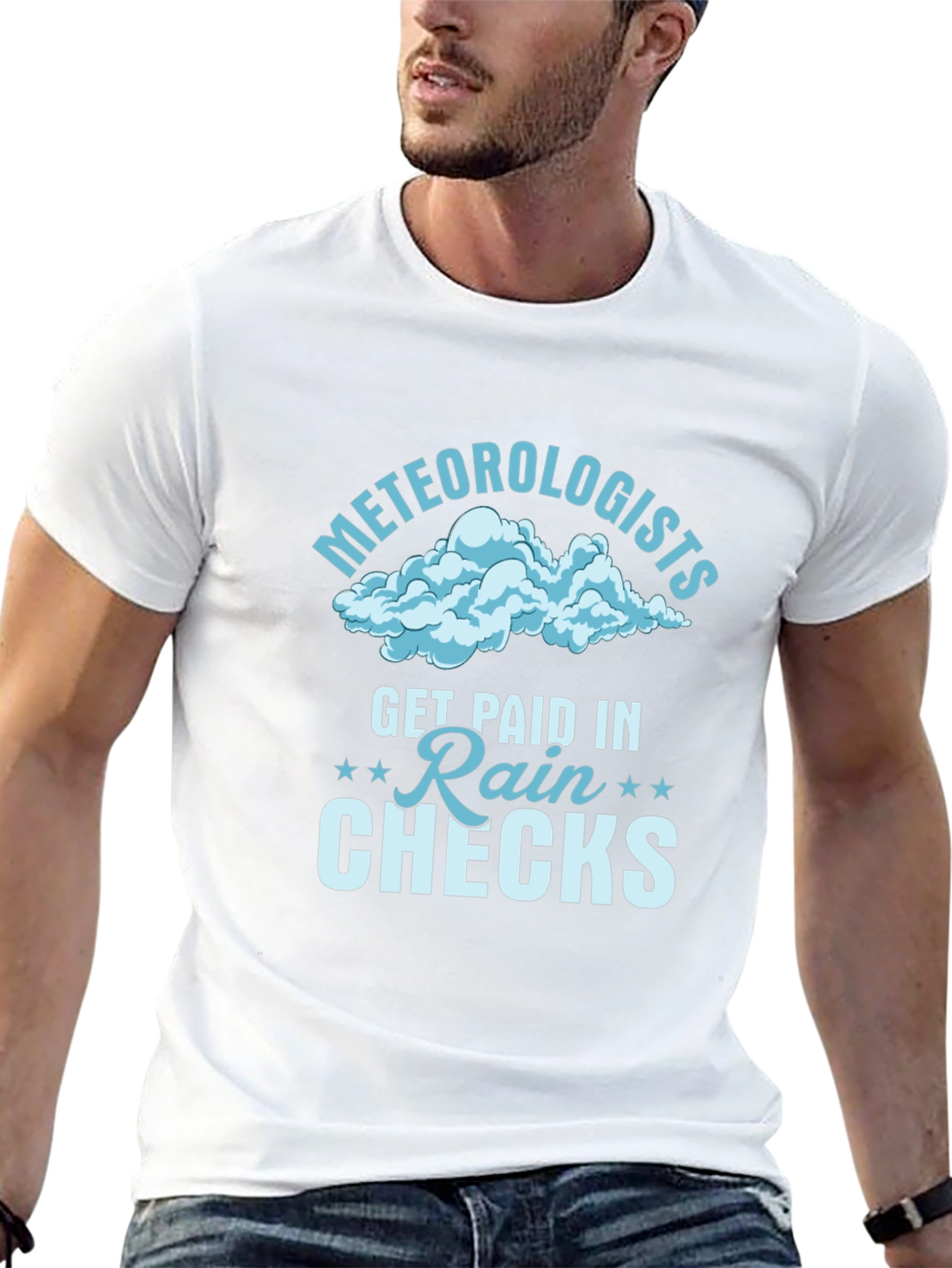 Meteorologist Rain Checks Black T-Shirt