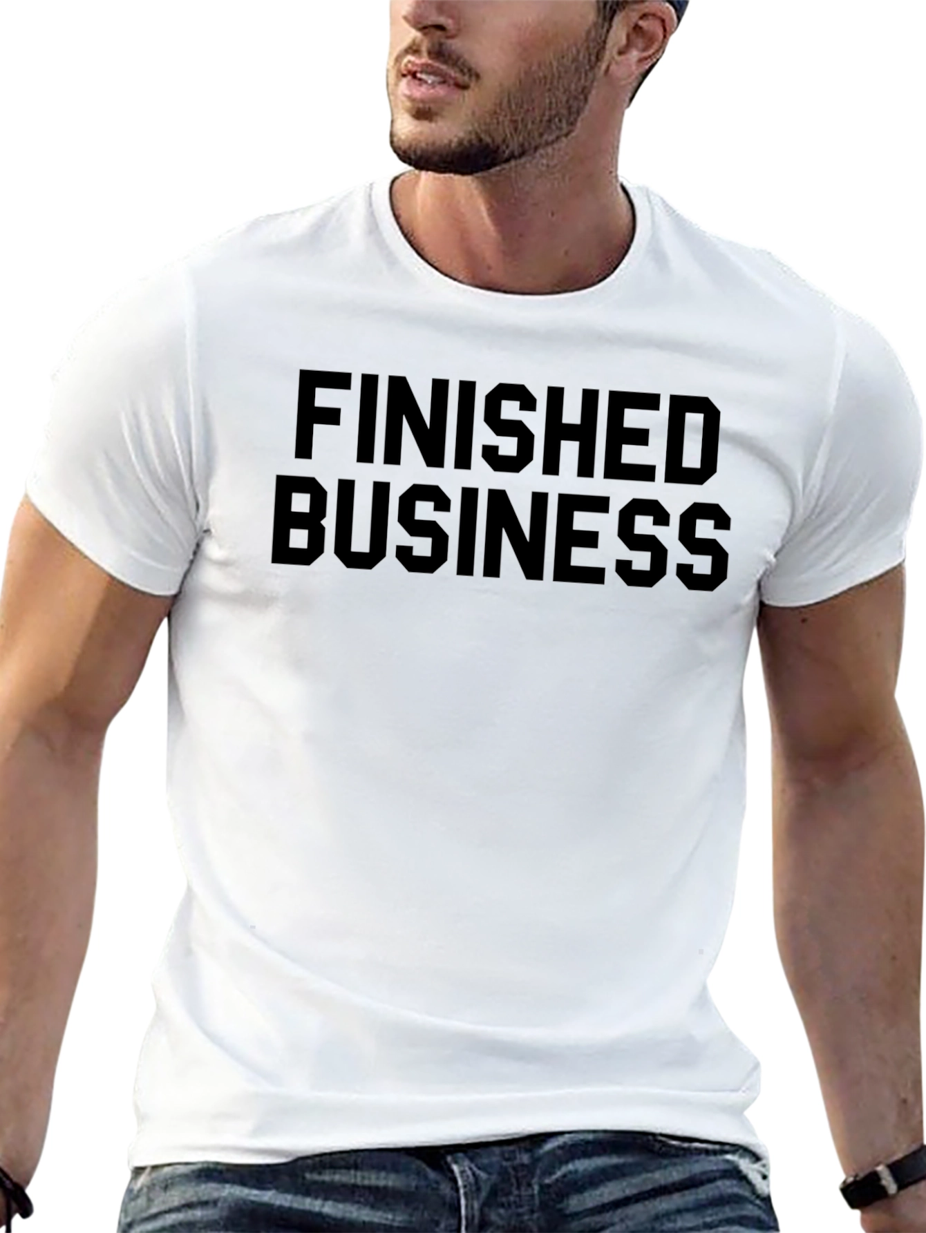 Finished Business Black Graphic T-Shirt