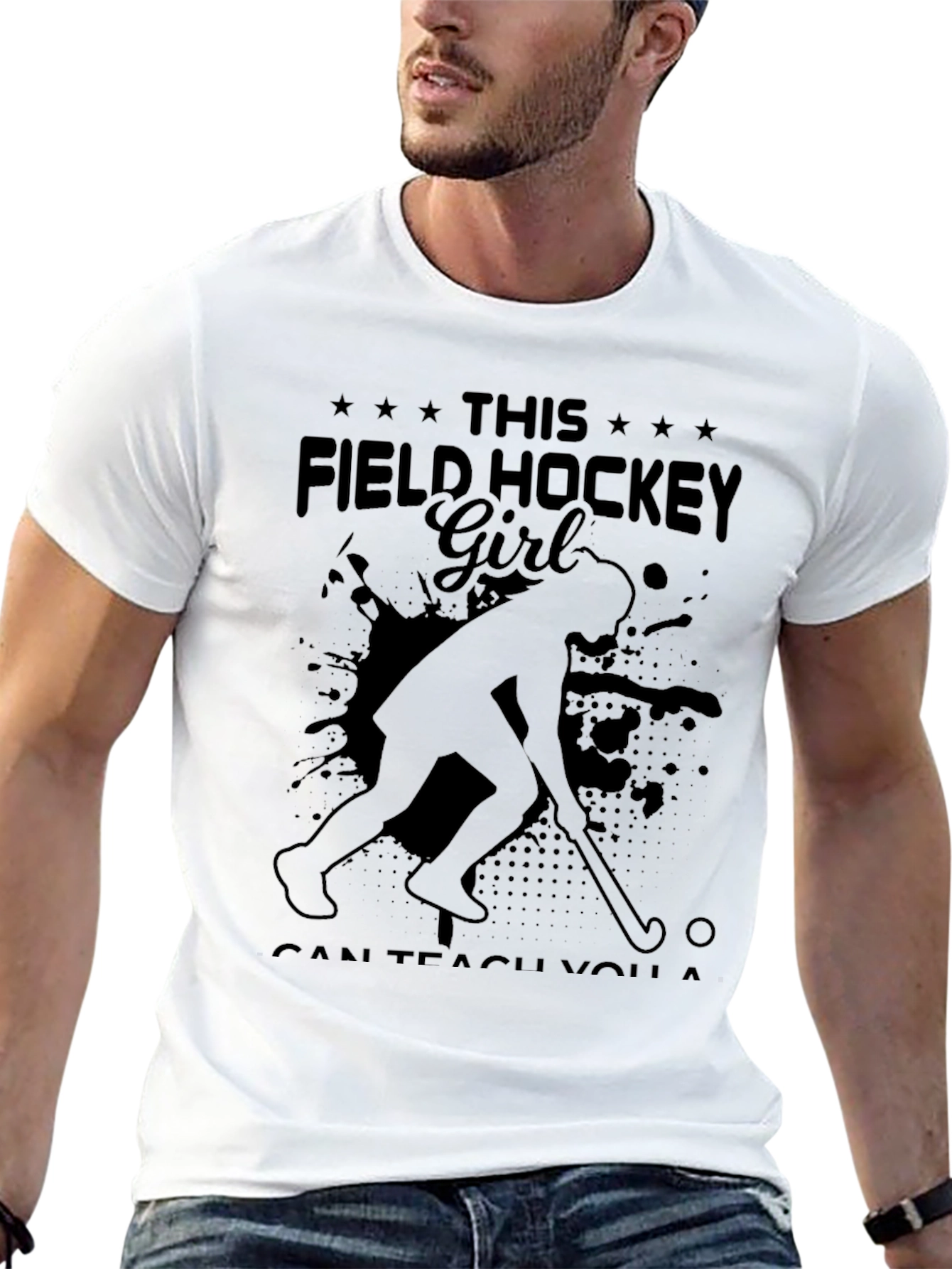 Field Hockey Girl Graphic T-Shirt