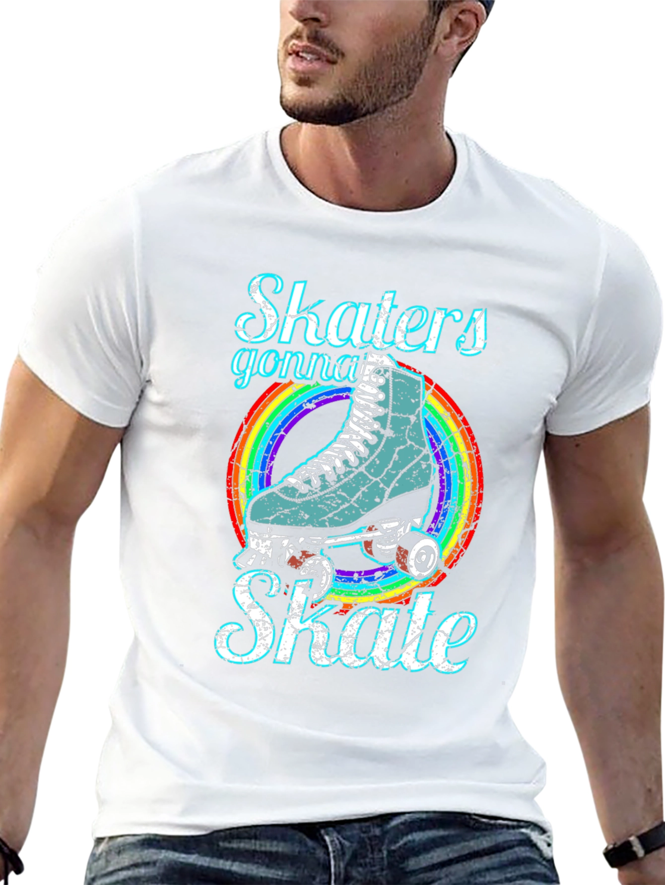Skaters Gonna Skate T-Shirt - Retro Roller Skate Design