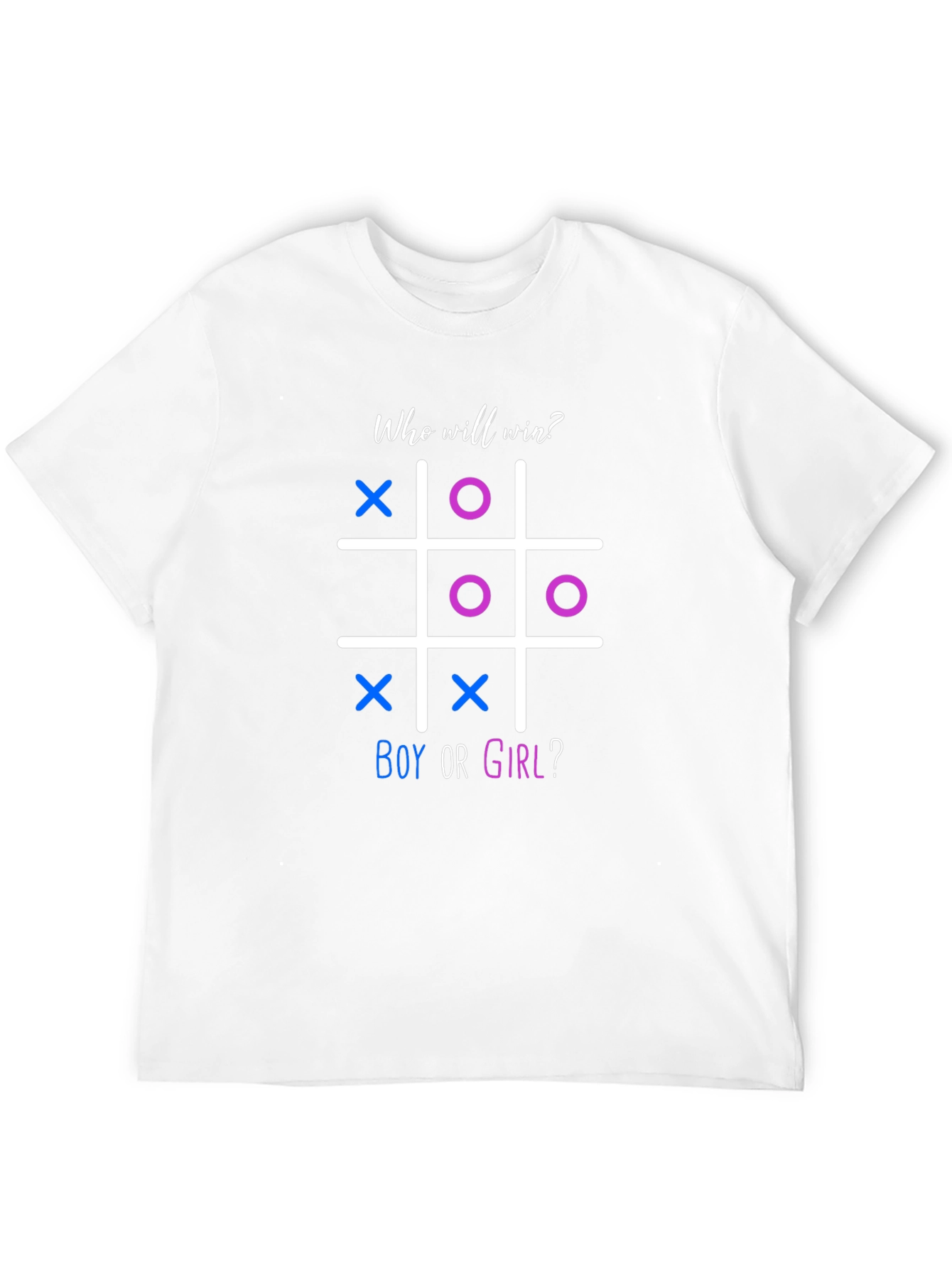 Gender Reveal Tic-Tac-Toe T-Shirt - Boy or Girl?