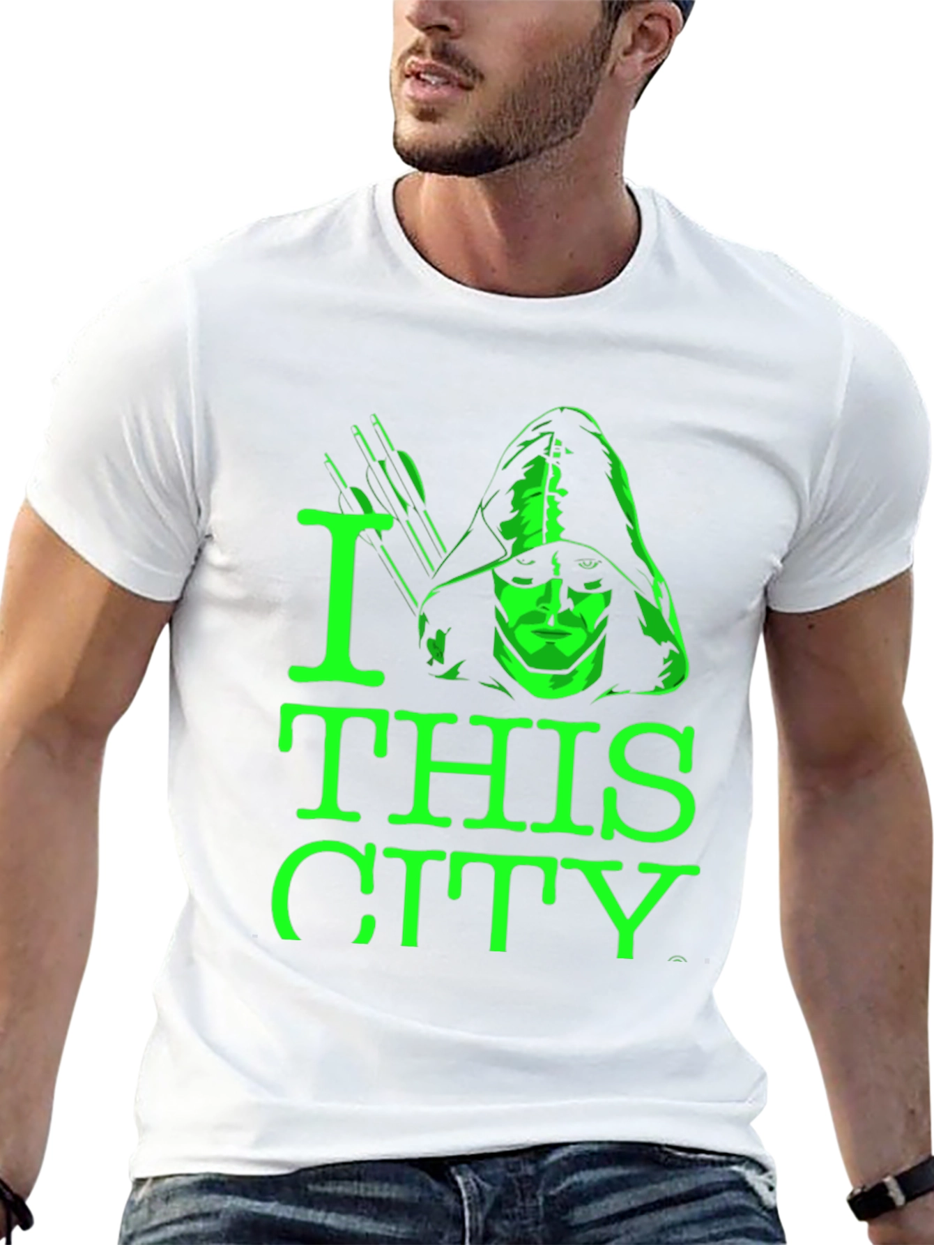 I Love This City Green Arrow Black T-Shirt