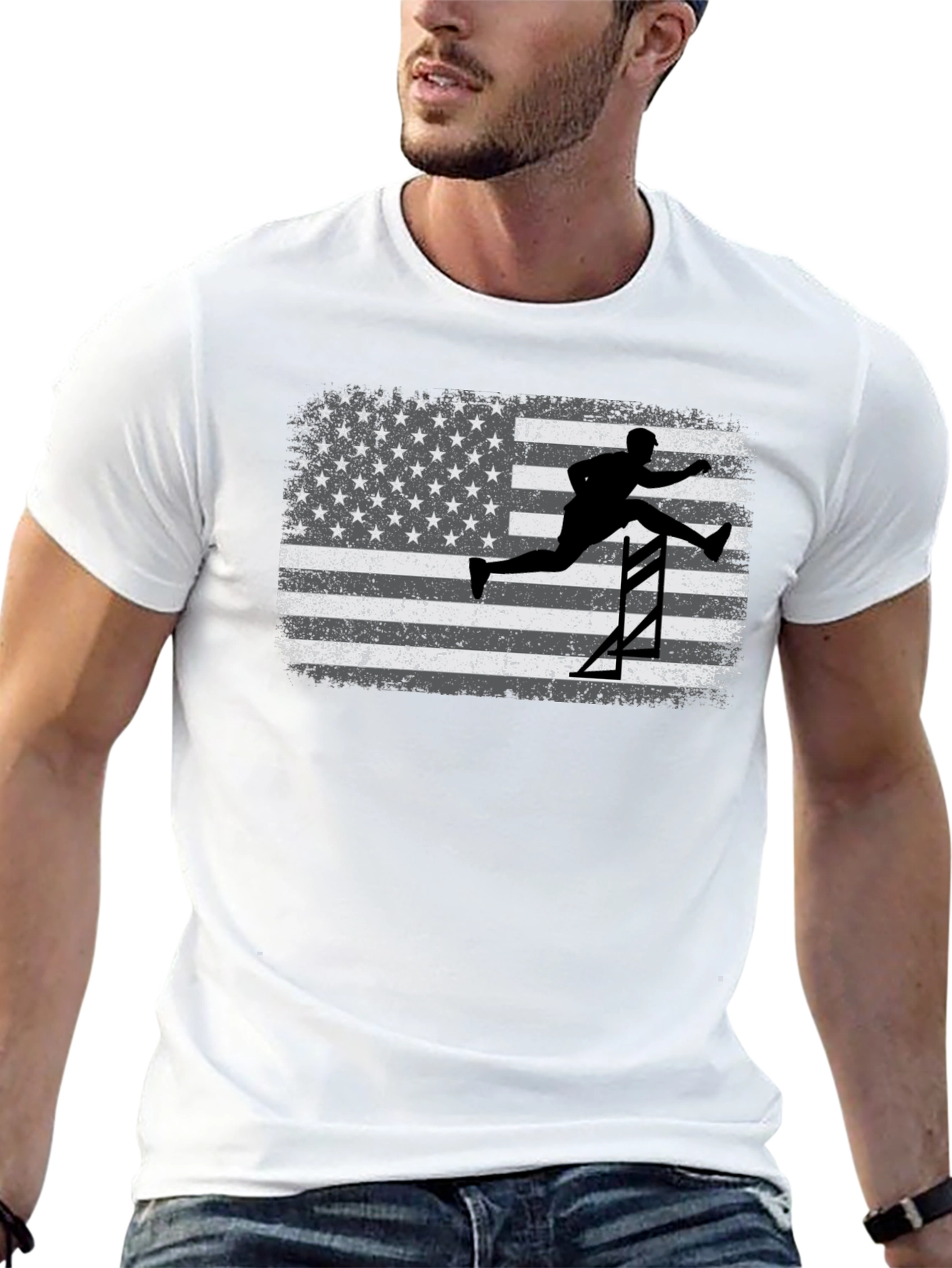 USA Track and Field Hurdler Graphic Tee