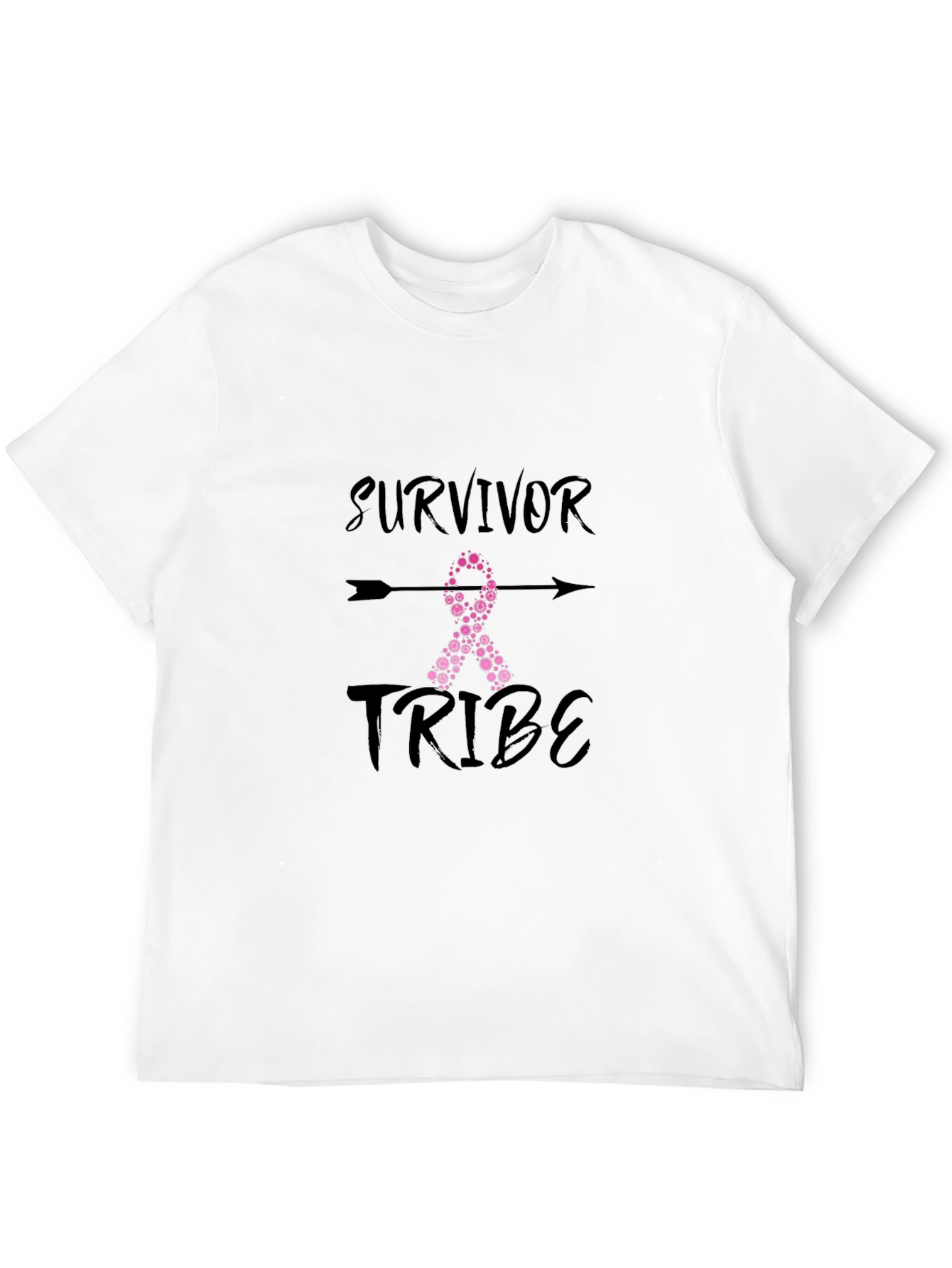 Survivor Tribe Pink Ribbon Graphic Tee