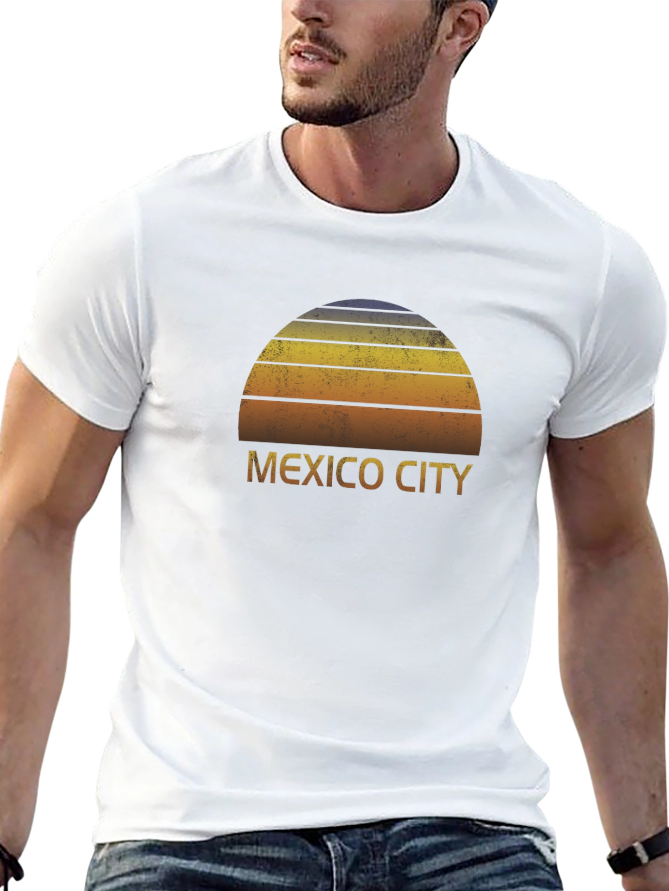 Mexico City Sunset Graphic Tee - Retro Style