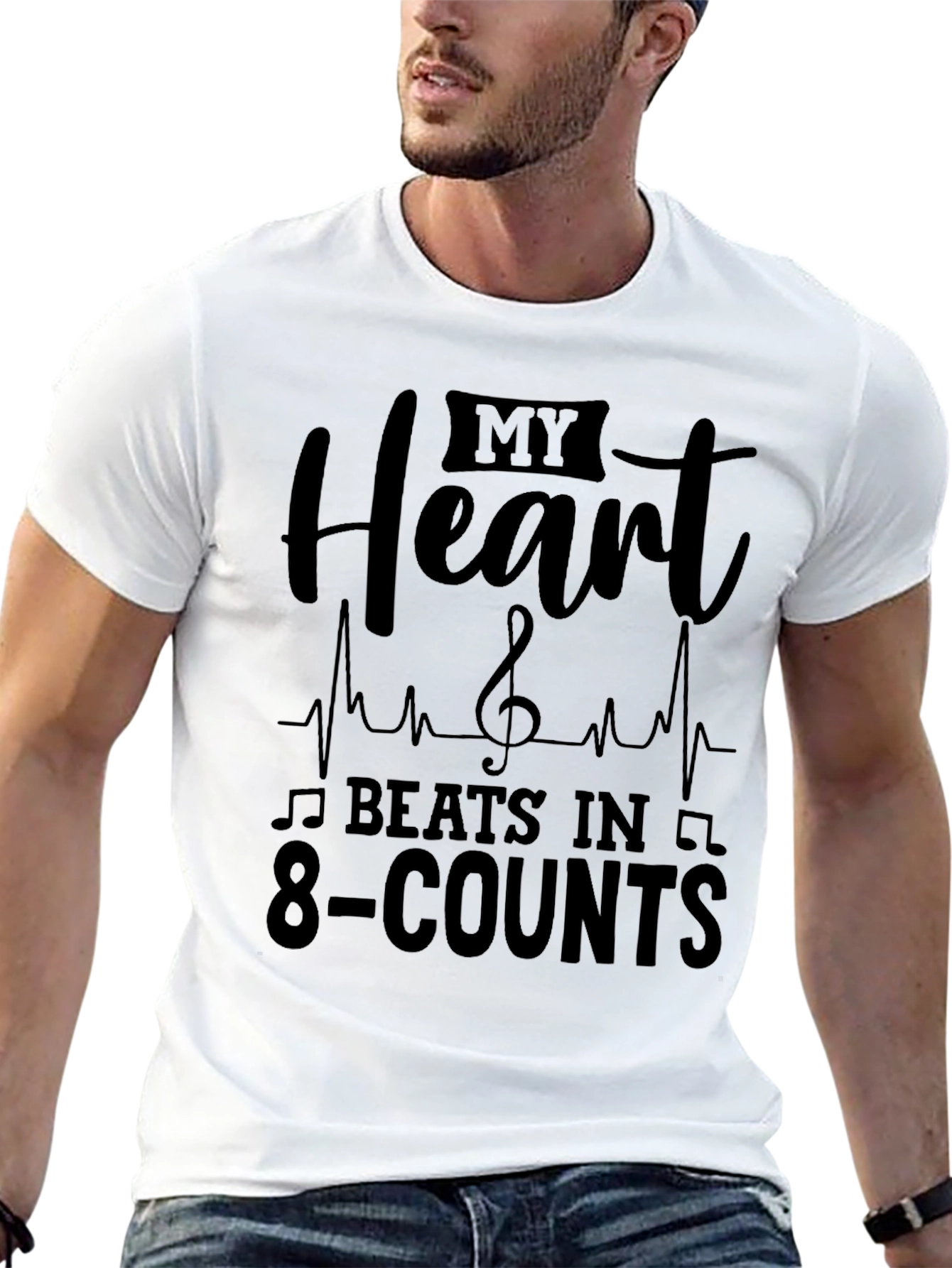 My Heart Beats in 8-Counts T-Shirt