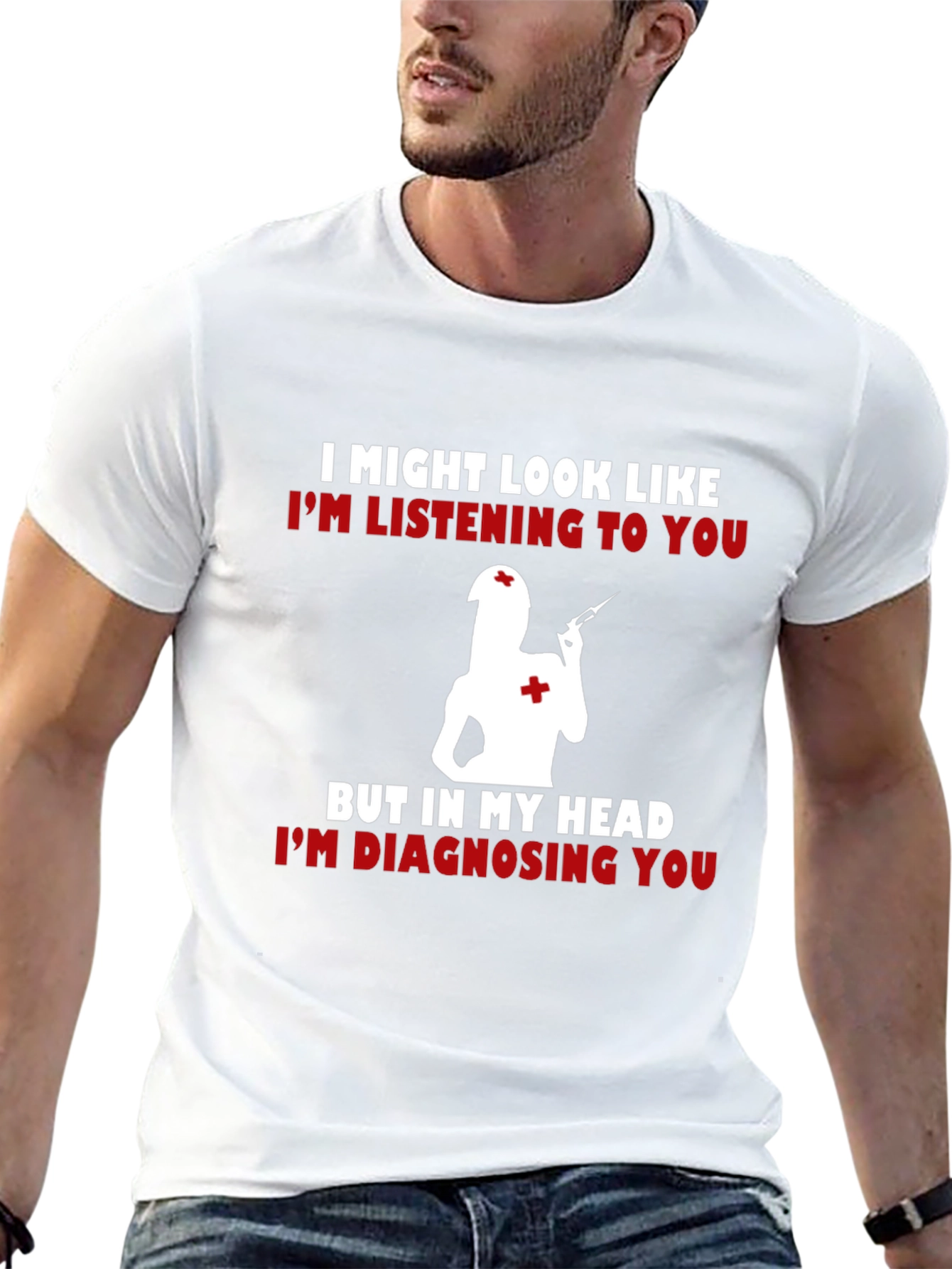 Nurse Diagnosing T-Shirt - Funny Medical Tee