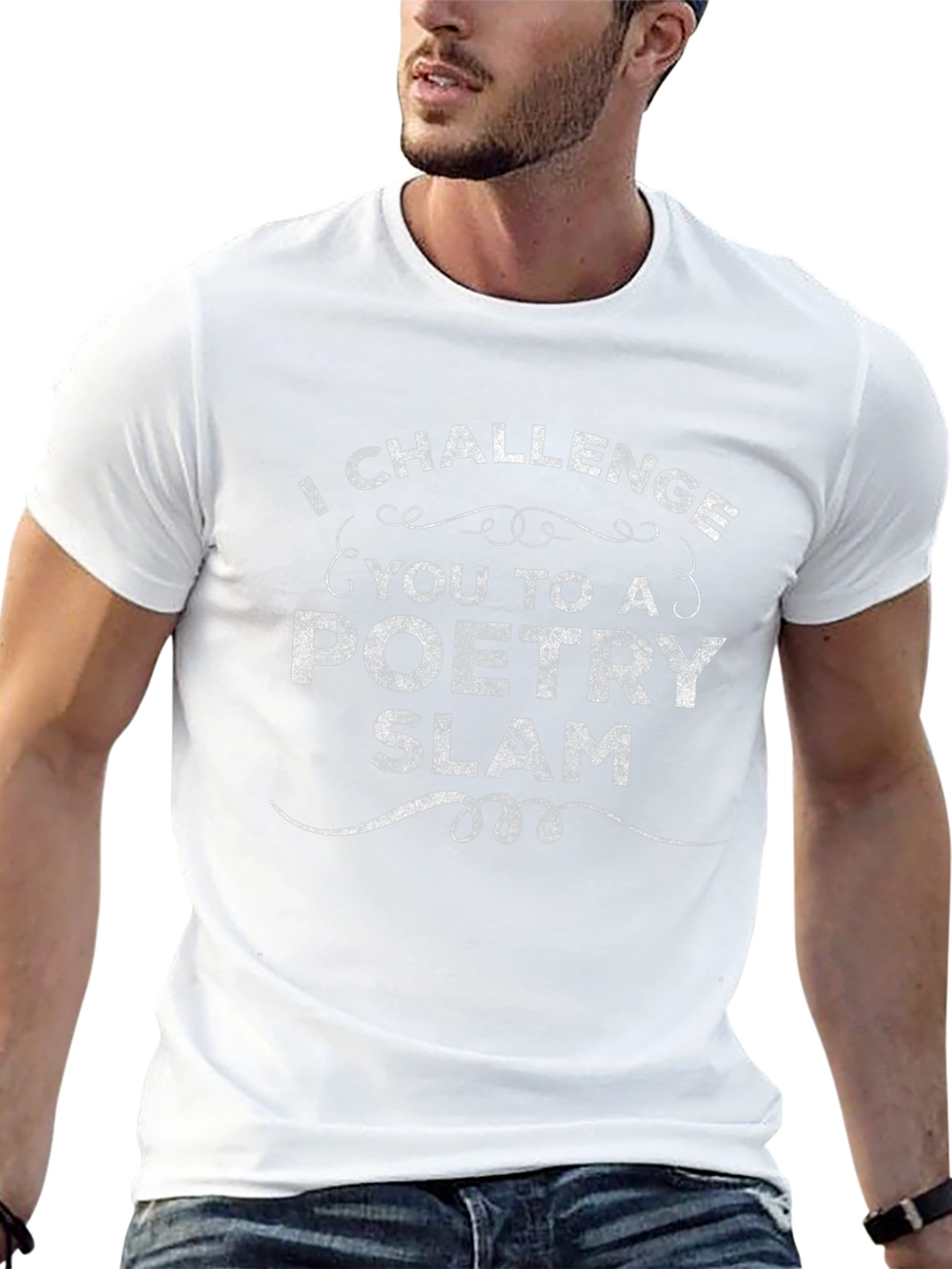 Poetry Slam Challenge T-Shirt - Black Crew Neck