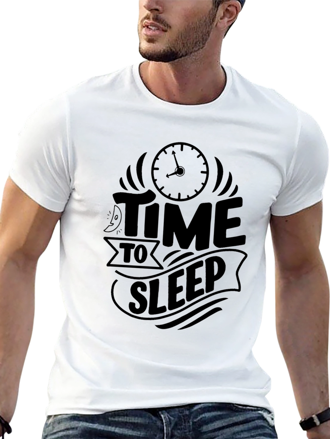 Time to Sleep Graphic T-Shirt - Black
