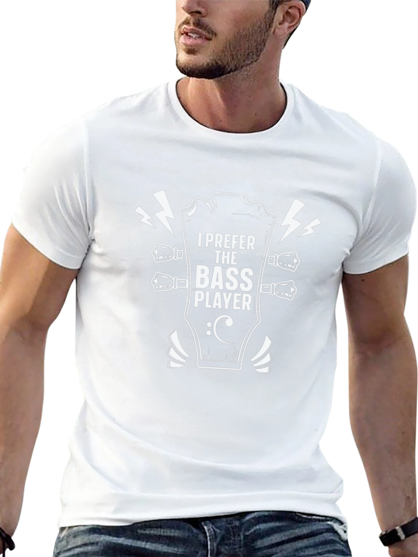 I Prefer The Bass Player Black T-Shirt