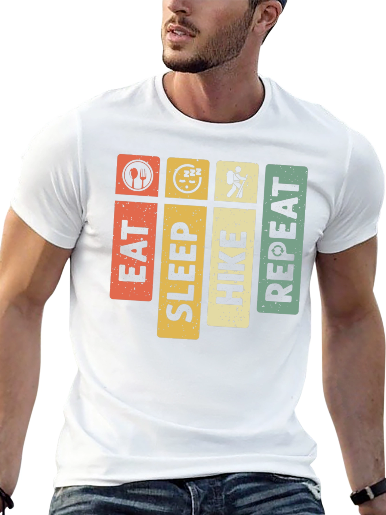 Eat Sleep Hike Repeat T-Shirt - Adventure Tee