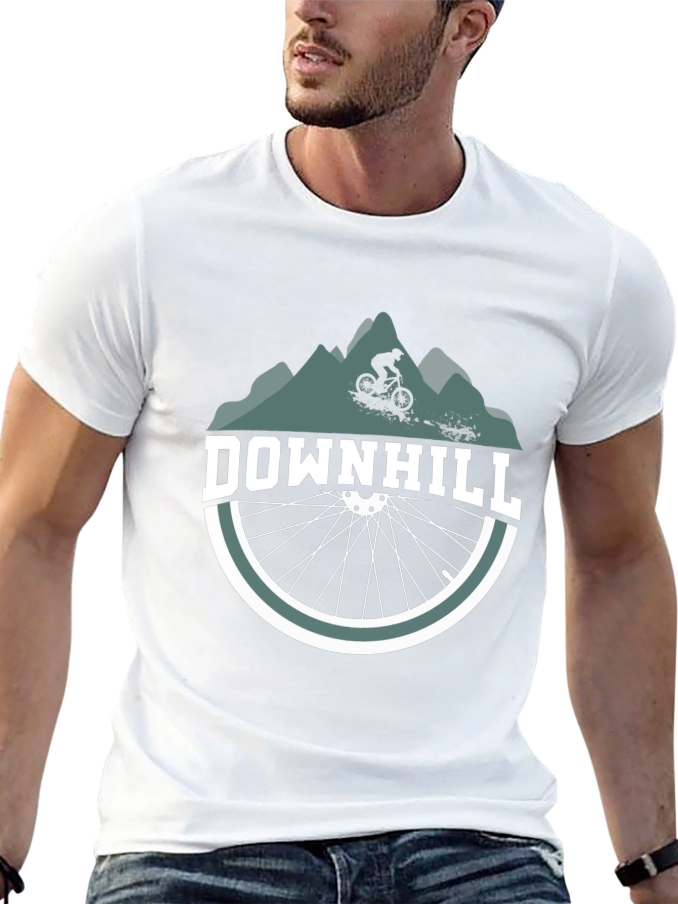 Downhill Mountain Bike Graphic Tee - Ride the Trails