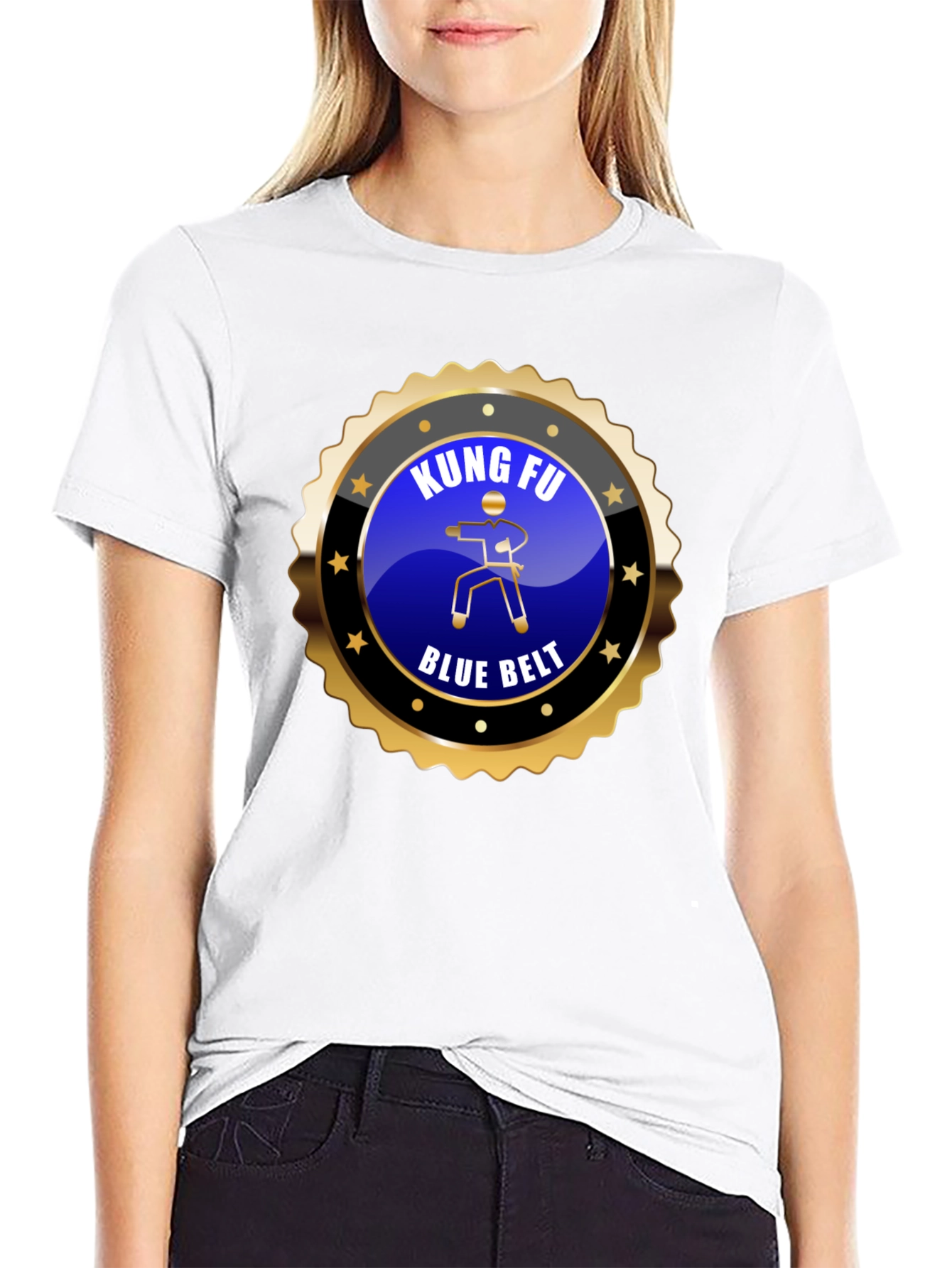 Kung Fu Blue Belt T-Shirt - Martial Arts Design