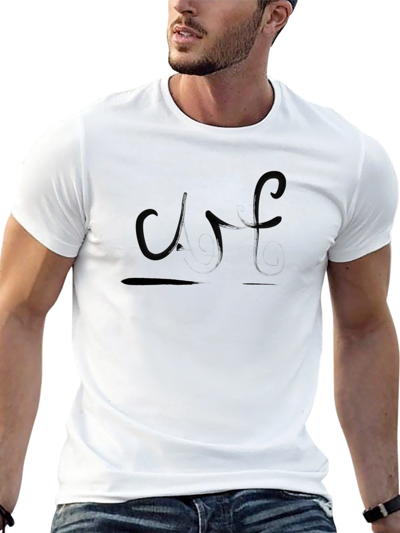 Stylish Black Graphic Print T-Shirt