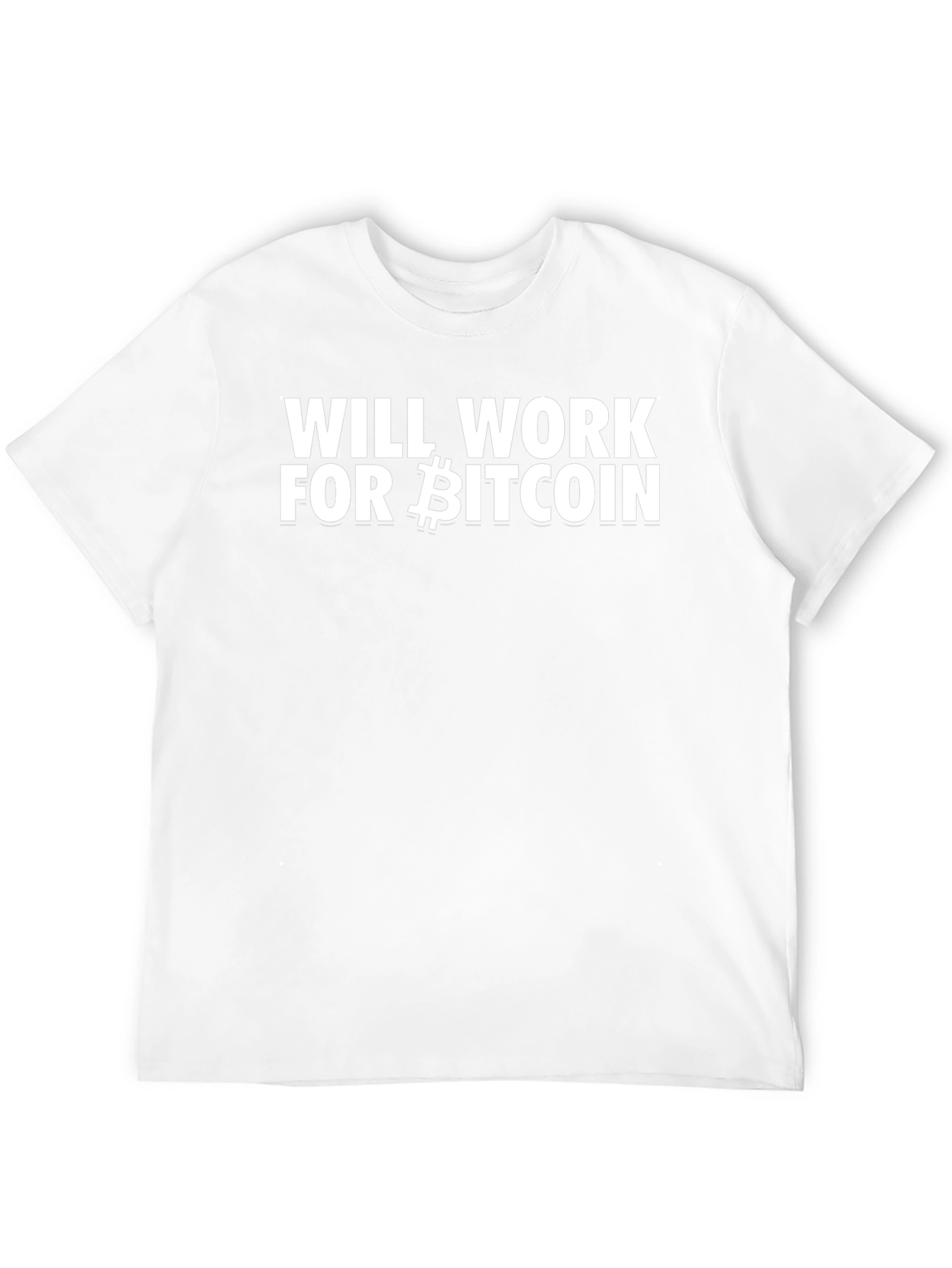 Will Work For Bitcoin Black Tee