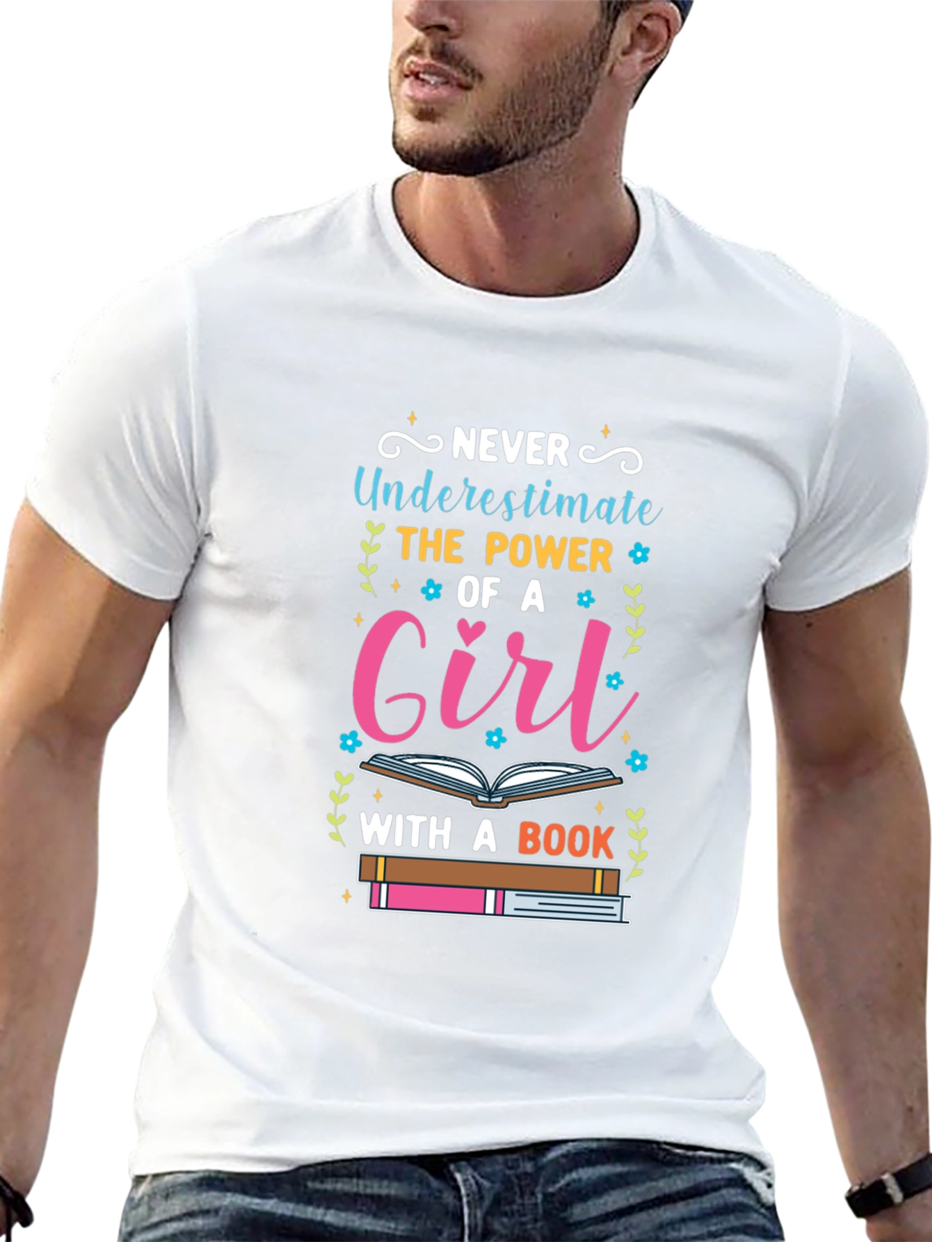 Girl With A Book T-Shirt - Empowering Womens Tee