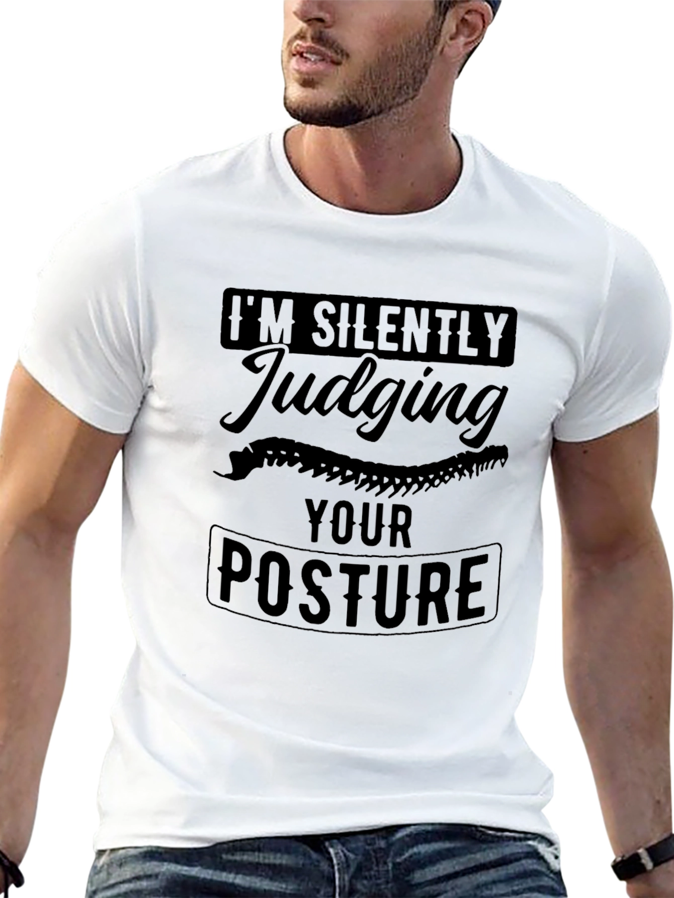 Silently Judging Posture Graphic T-Shirt