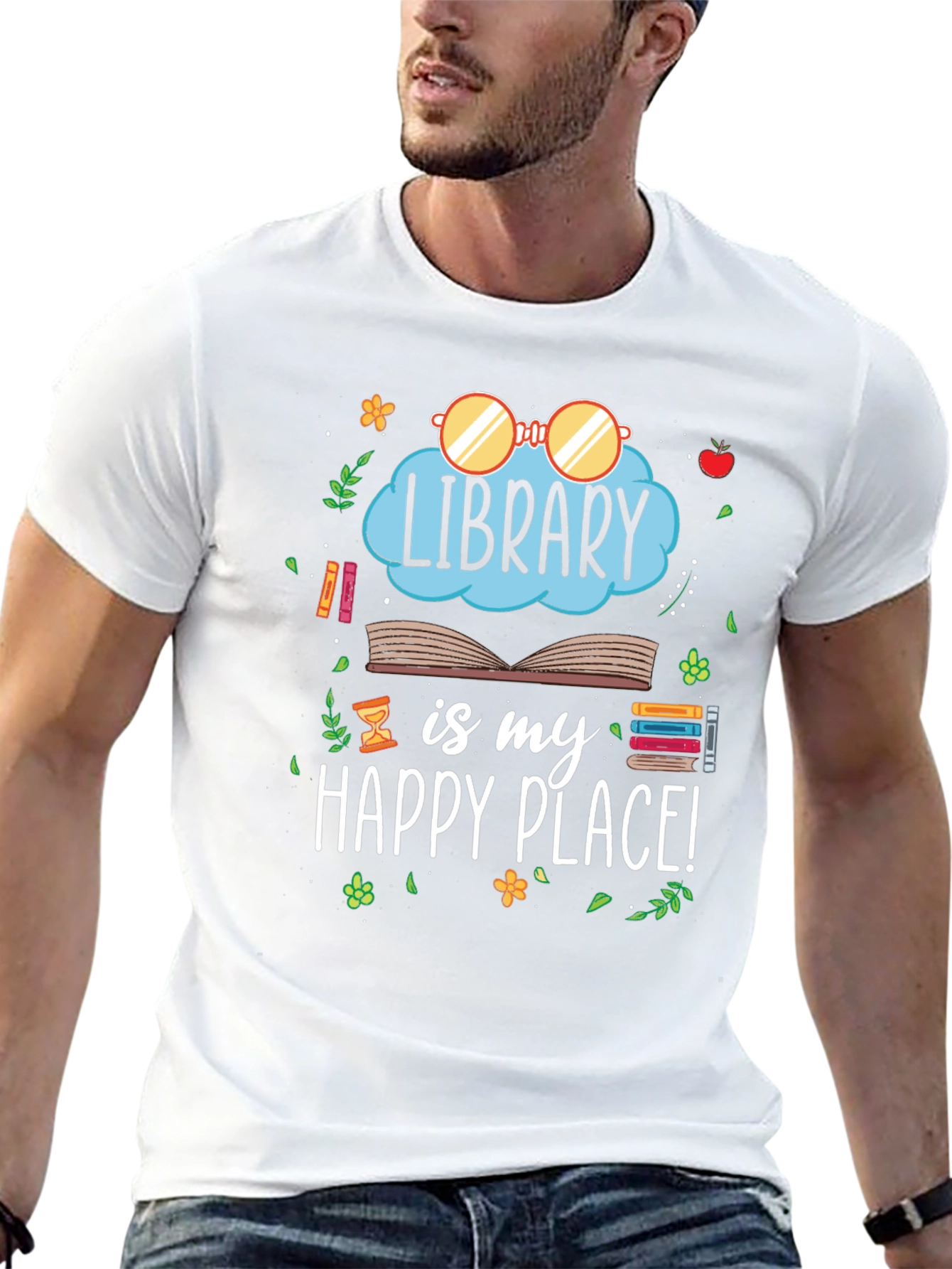 Library is My Happy Place T-Shirt