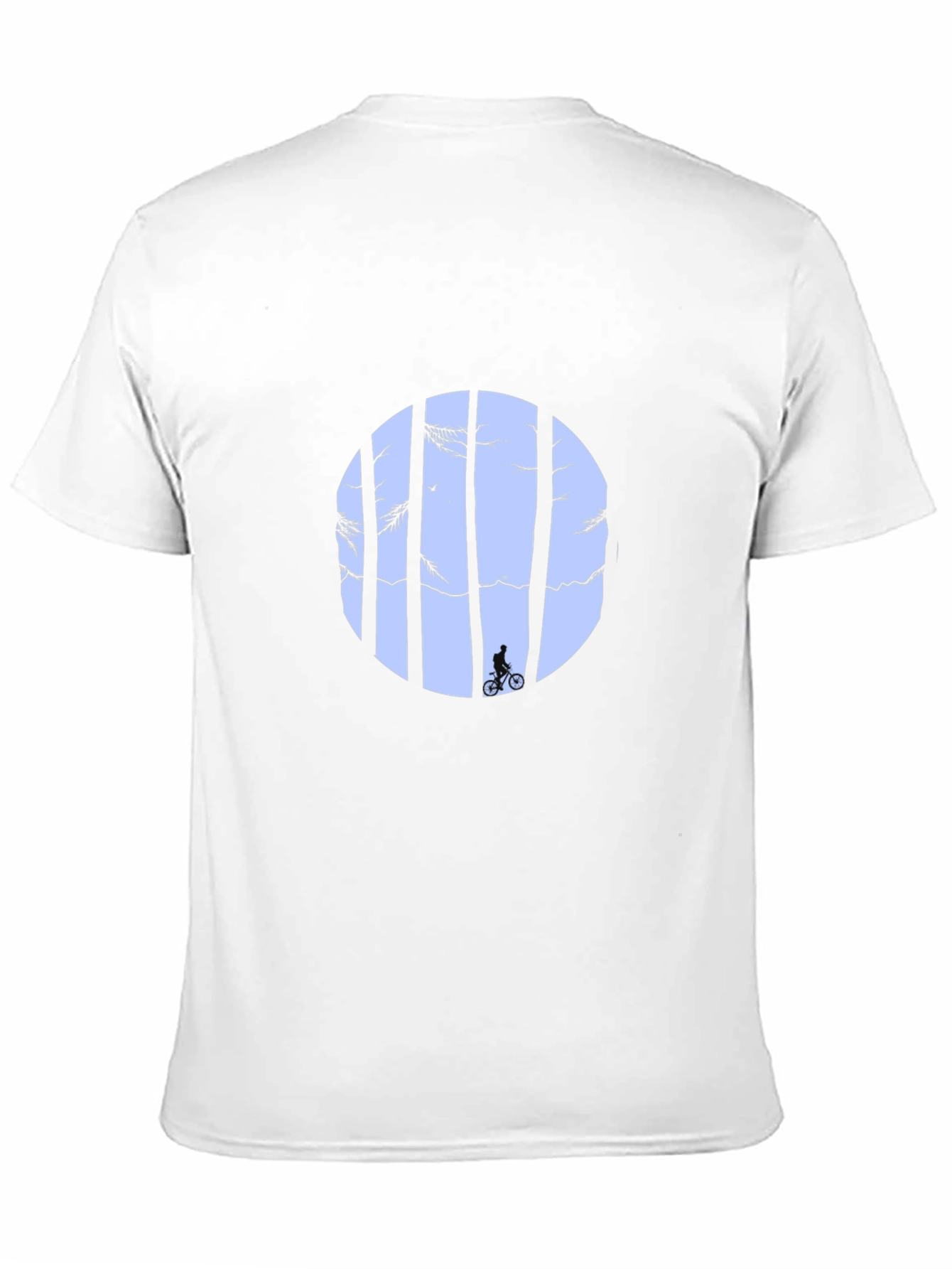 Silhouette Cyclist Black T-Shirt