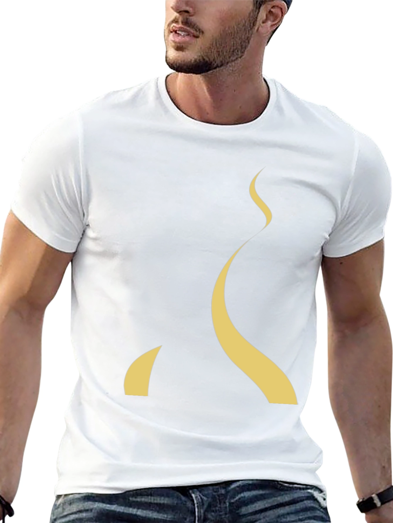 Modern Abstract Curve T-Shirt