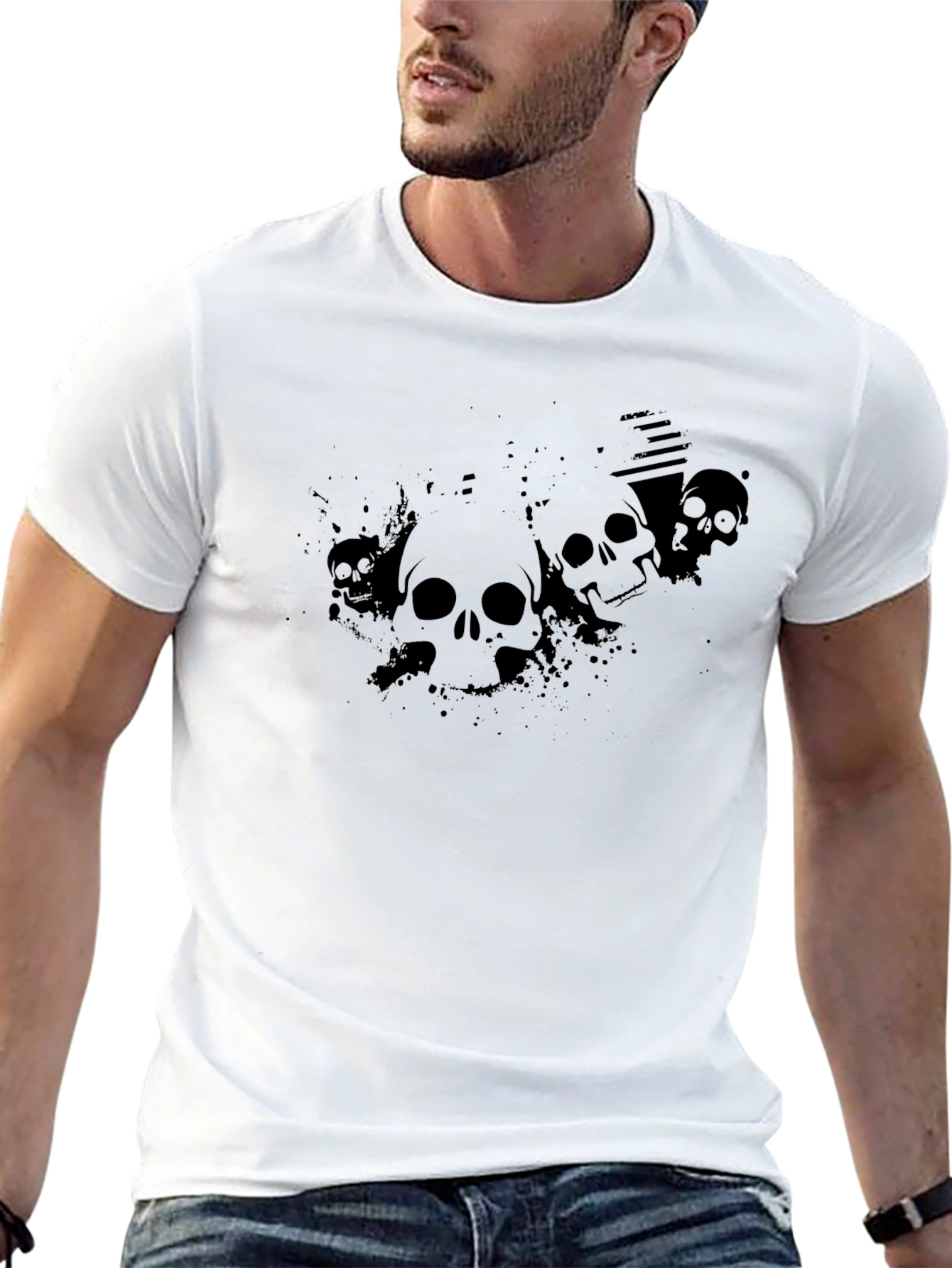 Skull Graphic T-Shirt - Mens Black Tee