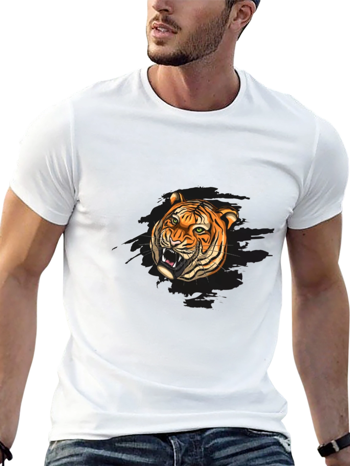 Tiger Graphic Black T-Shirt