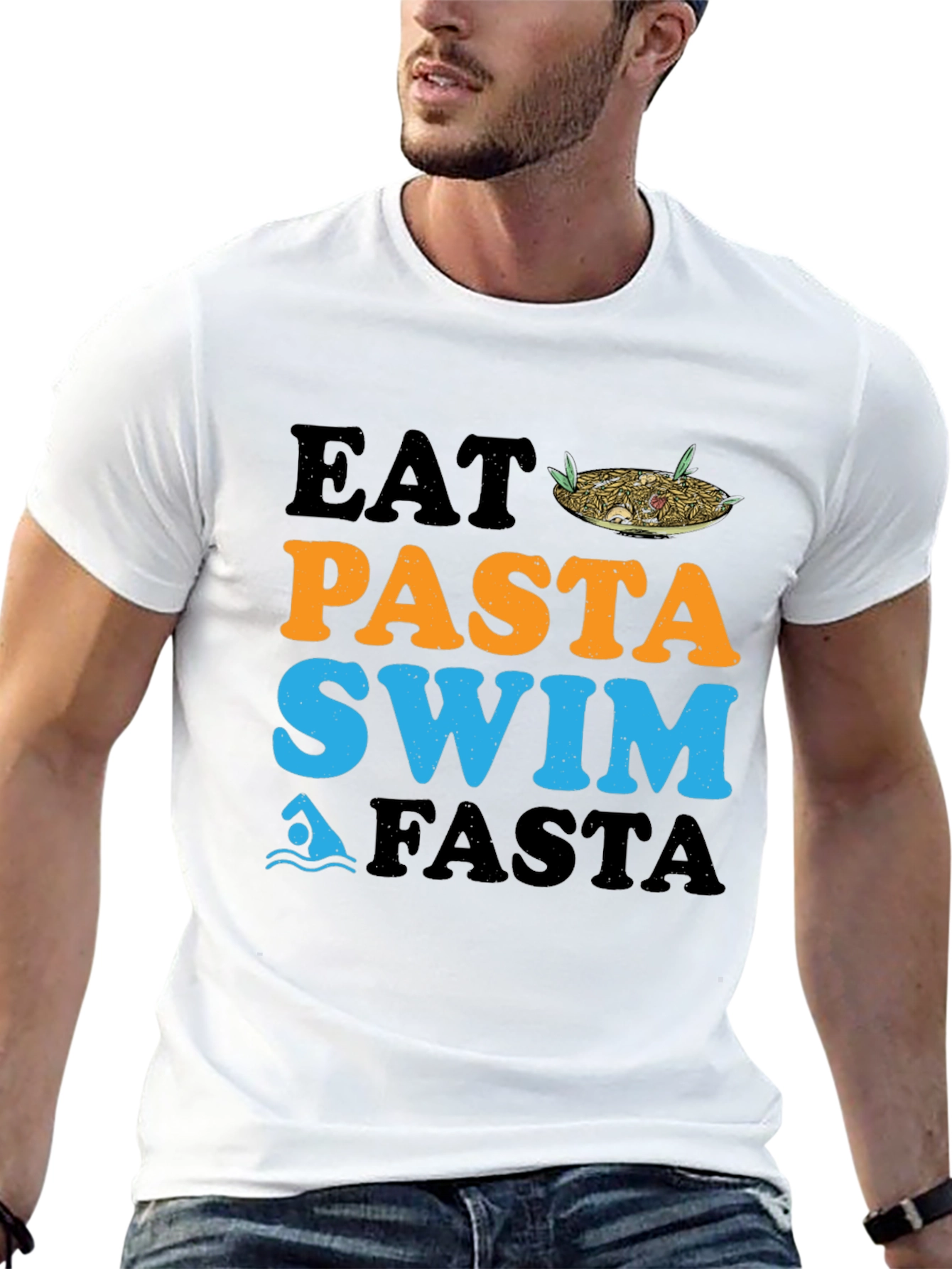 Eat Pasta Swim Fasta Graphic Tee