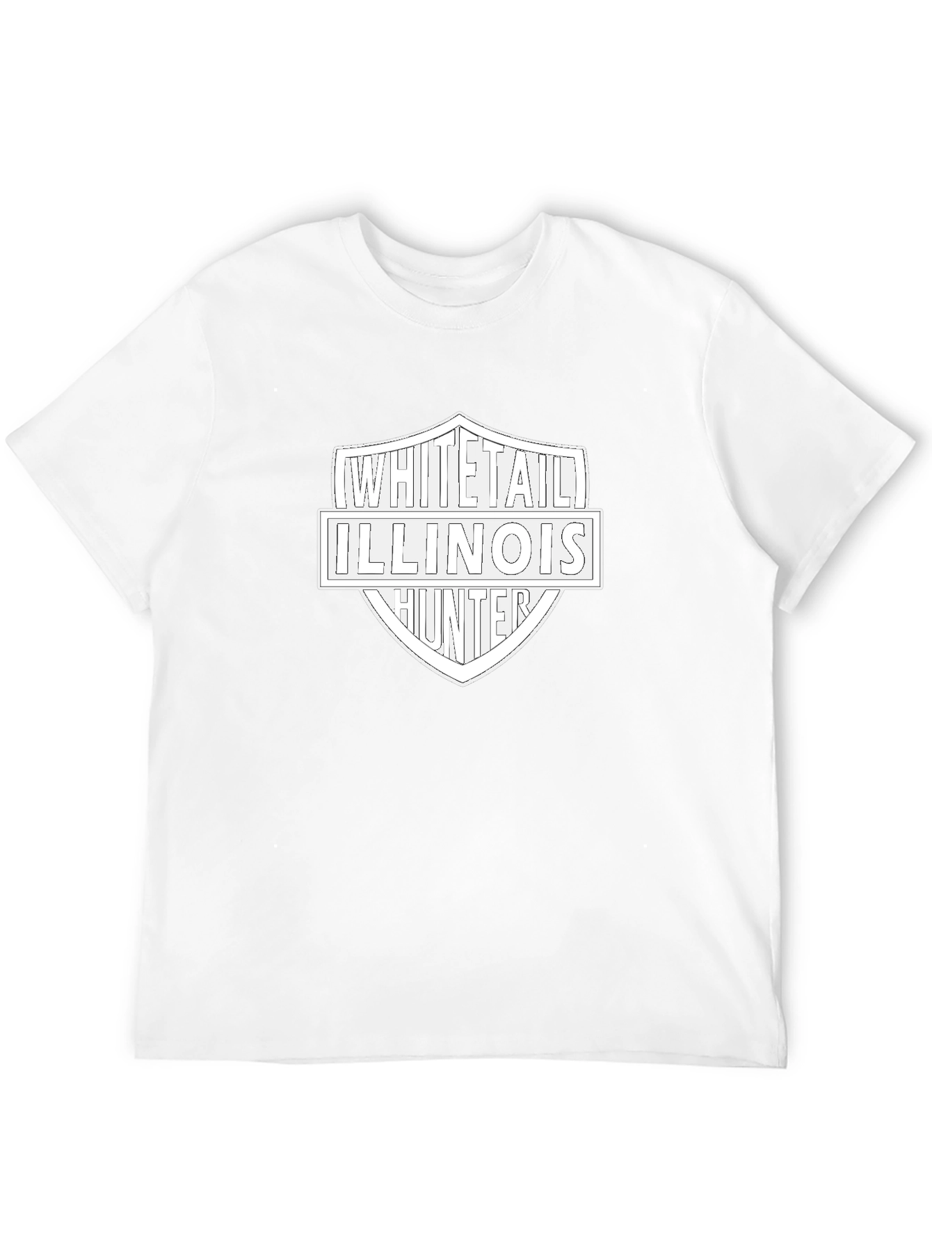 Whitetail Illinois Hunter Black T-Shirt