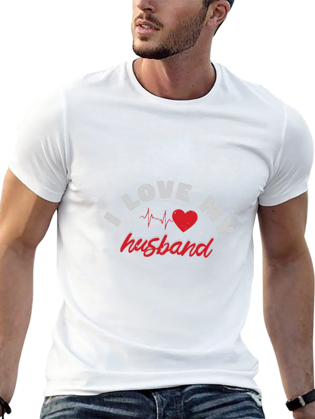 I Love My Husband Graphic Tee - Black