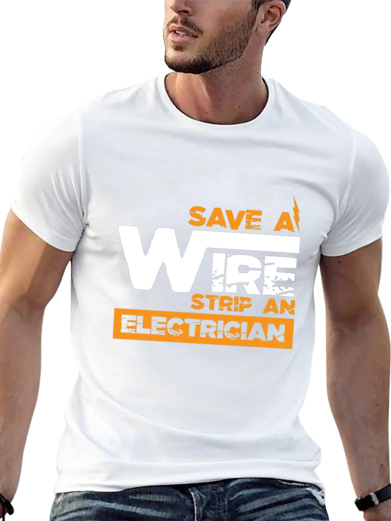 Save a Wire Strip an Electrician Funny T-Shirt