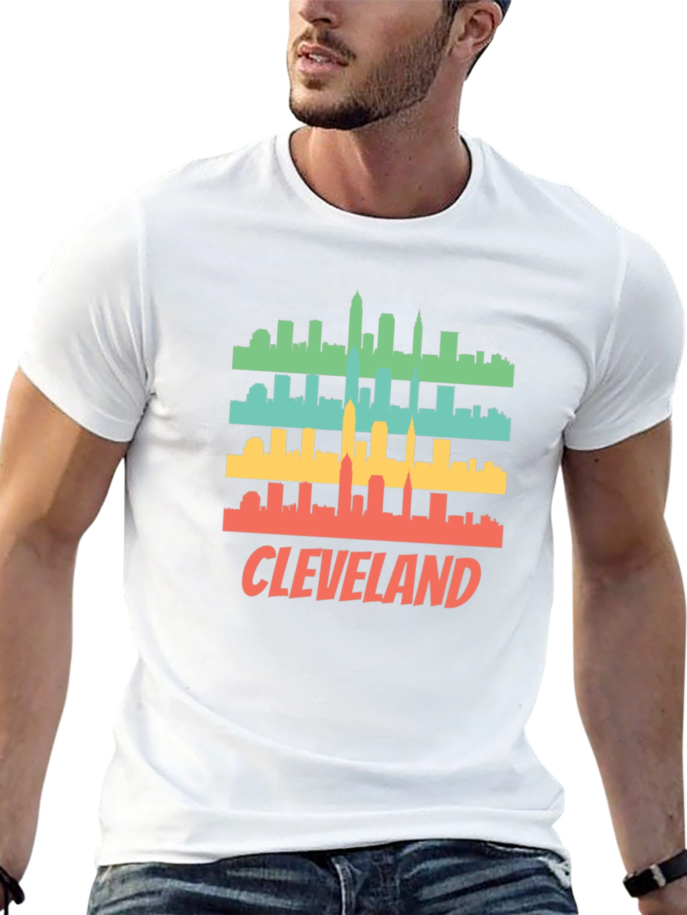 Cleveland Skyline Retro T-Shirt