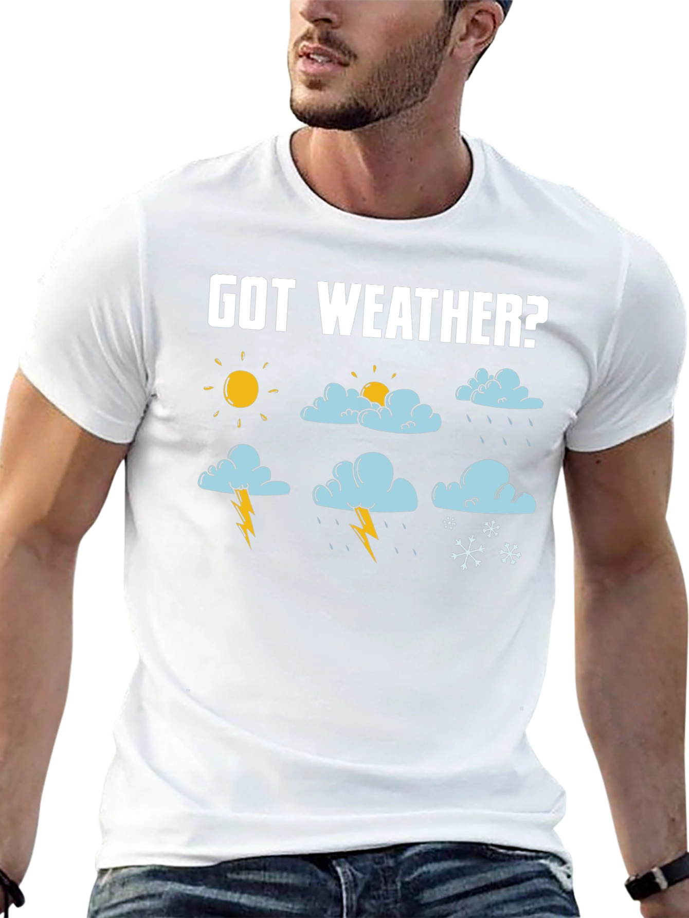 Got Weather? Funny Weather Graphic Black T-Shirt