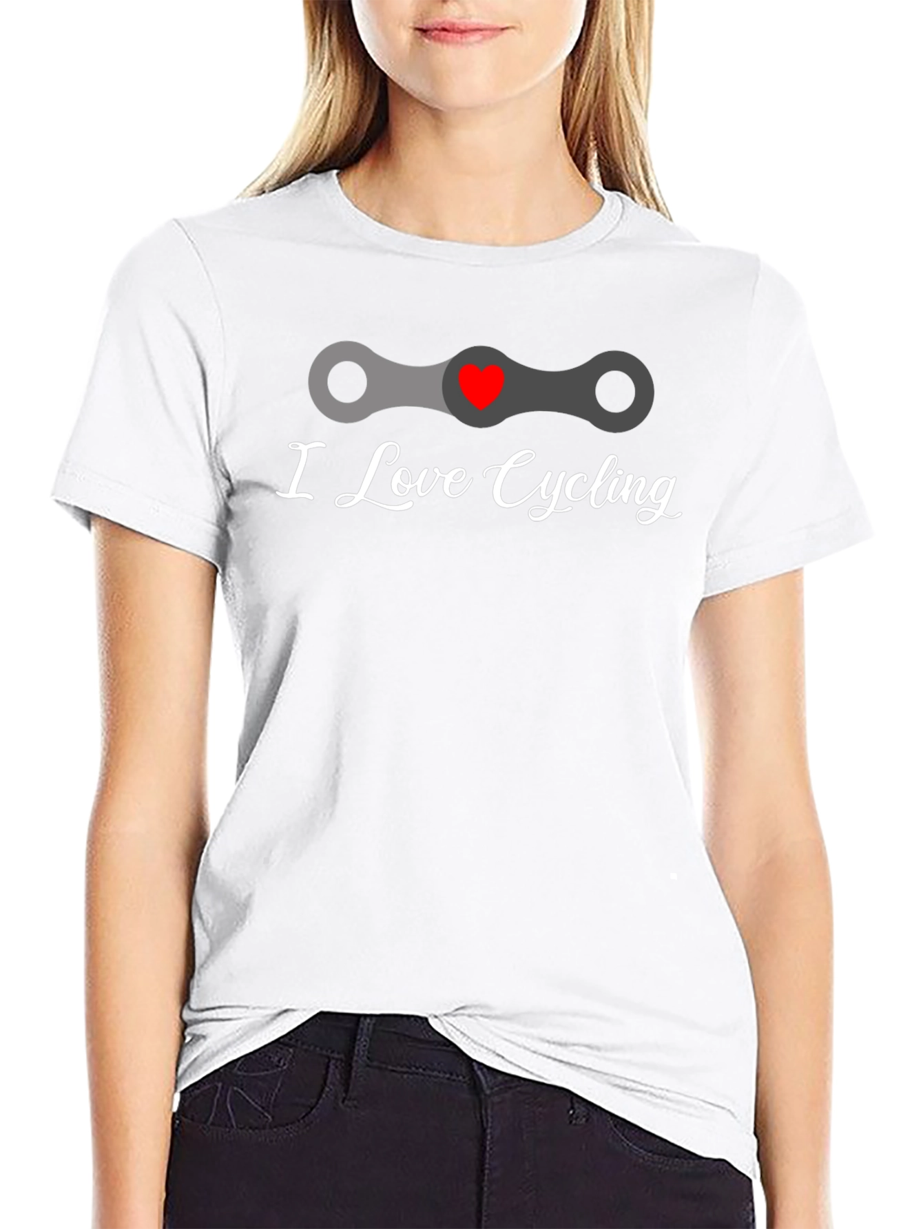 I Love Cycling Black T-Shirt