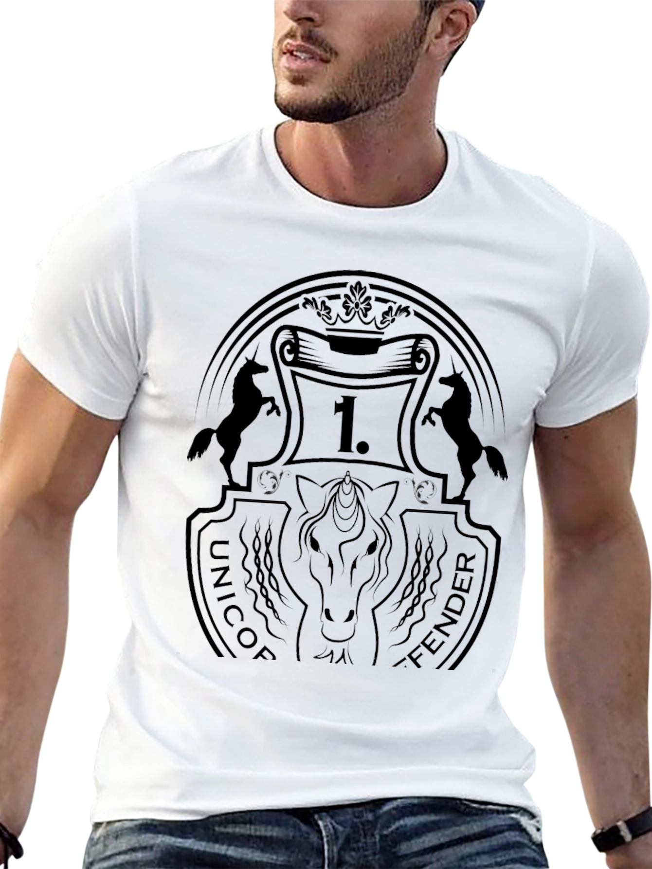 Unicorn Fender Graphic T-Shirt - Black