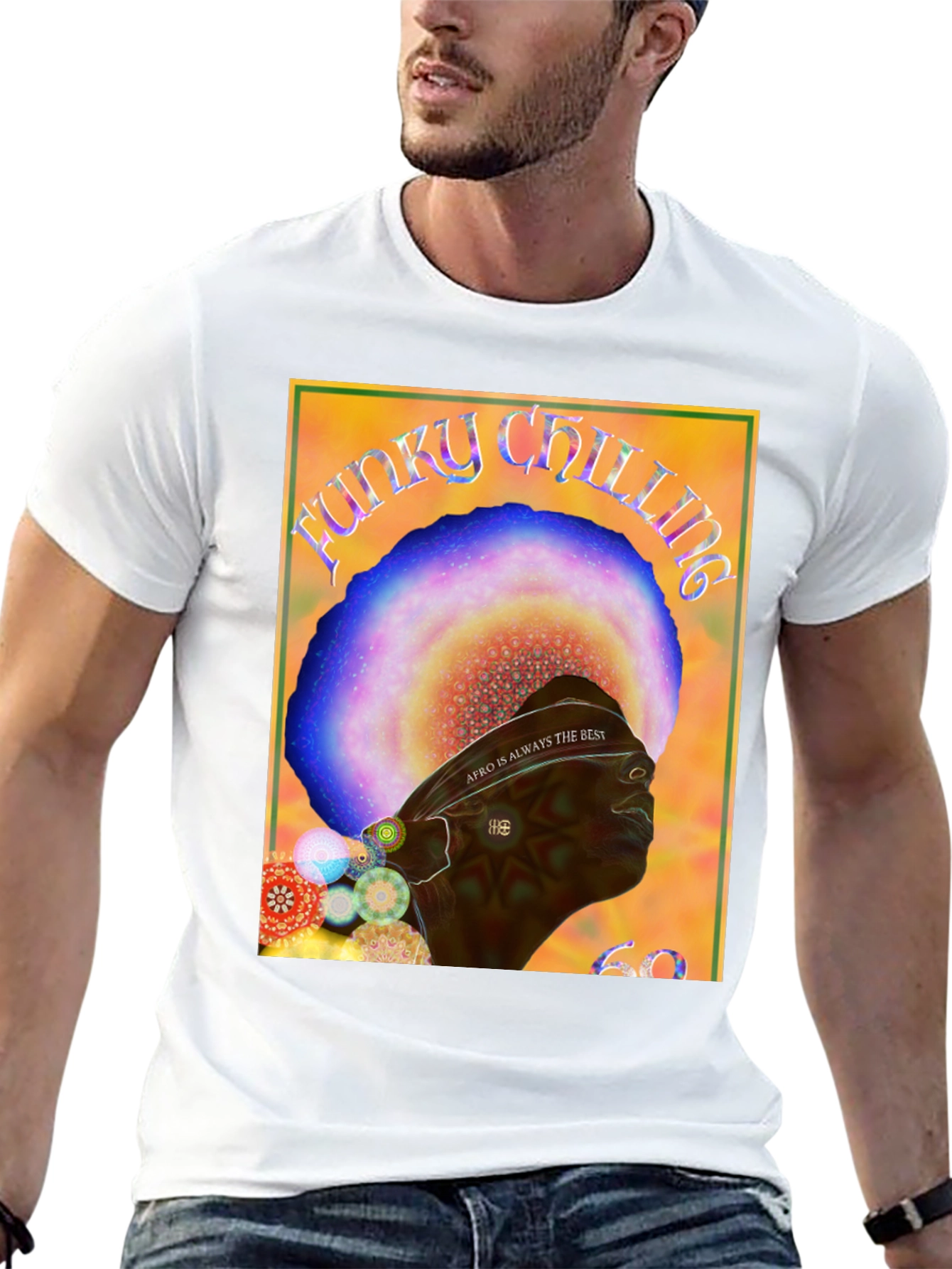 Funky Chilling Afro T-Shirt