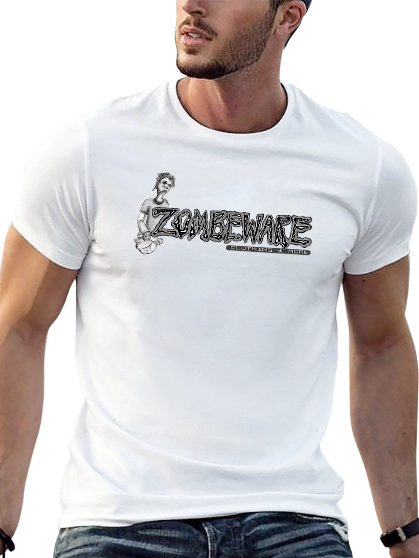 ZombeWare Black Graphic Tee - Unique Zombie Design