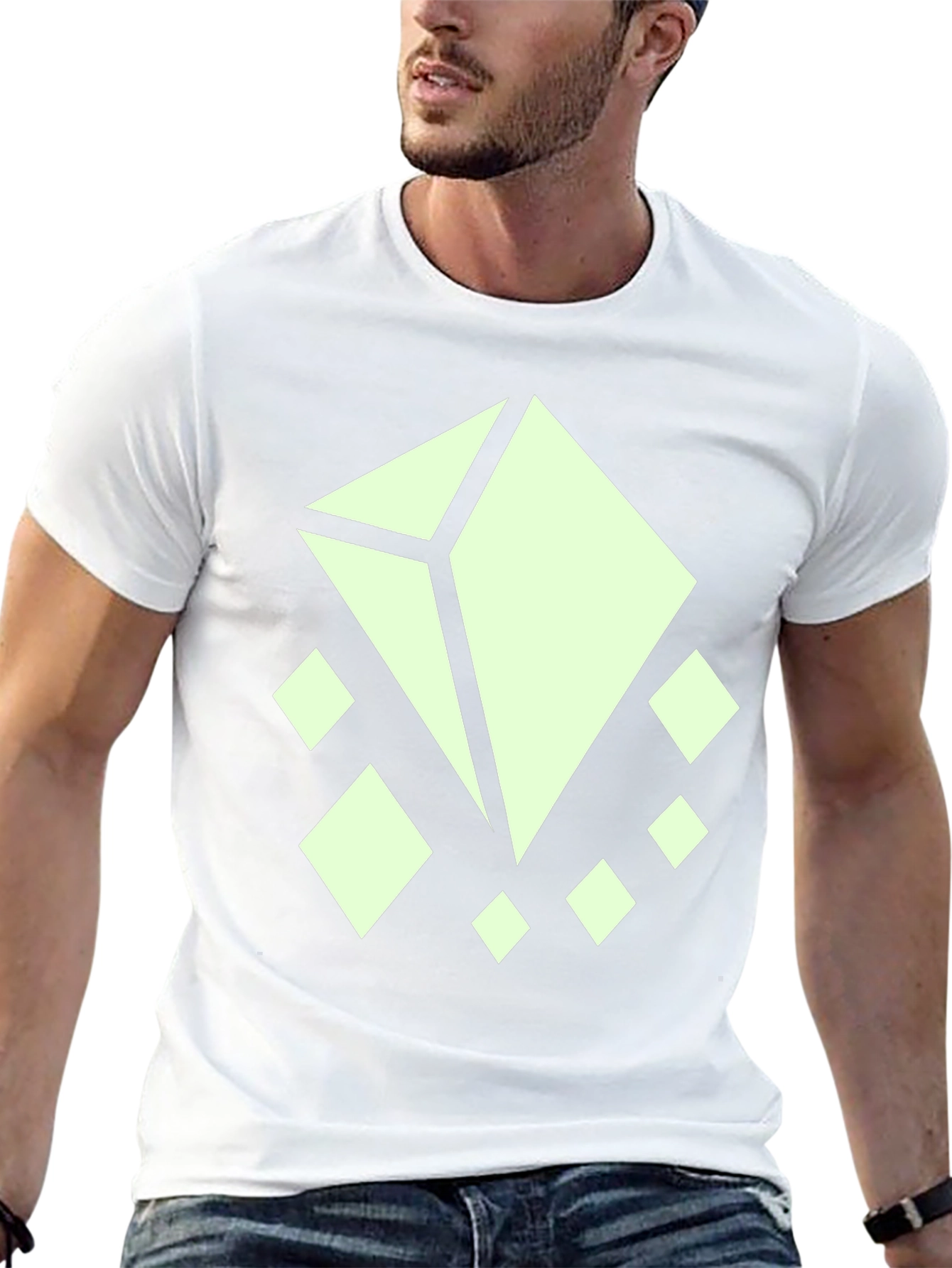 Abstract Diamond Graphic Tee - Stylish Black T-Shirt