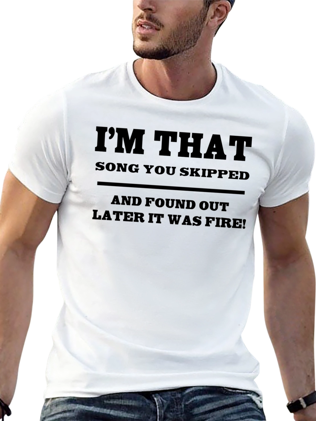 Im That Song You Skipped Black Graphic Tee