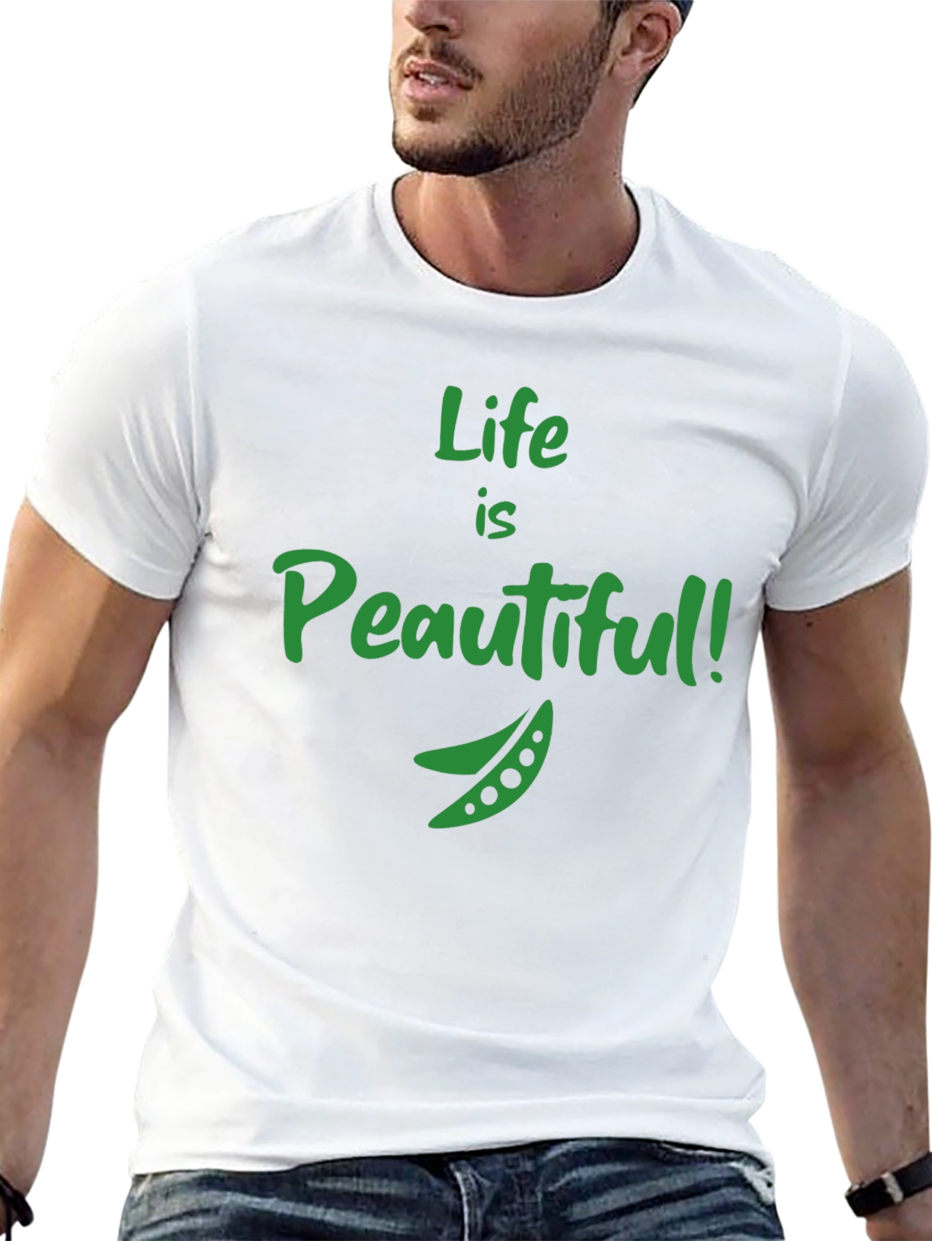 Life is Peautiful T-Shirt - Funny Vegan Tee
