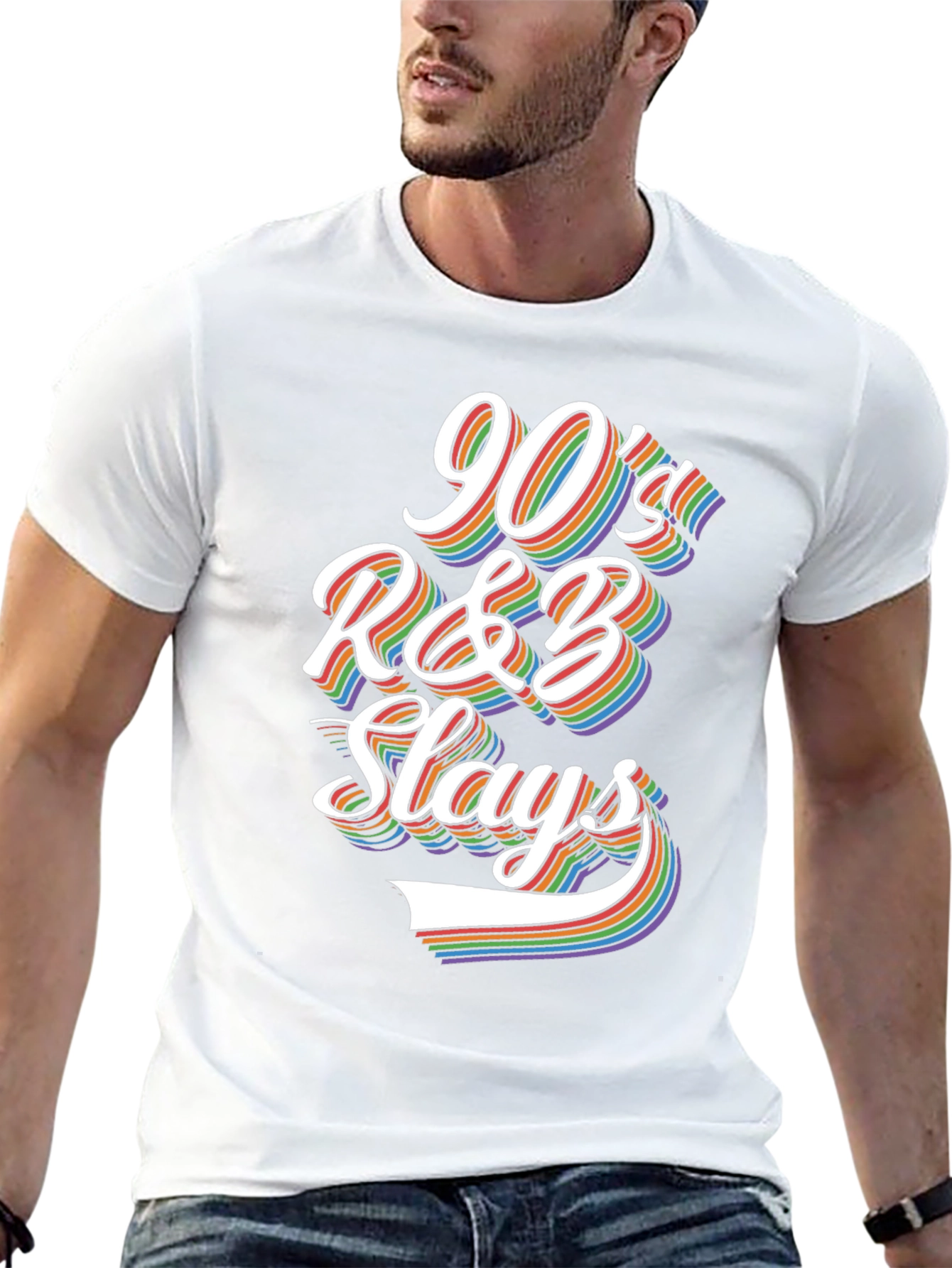 90s R&B Slays Rainbow Graphic Tee