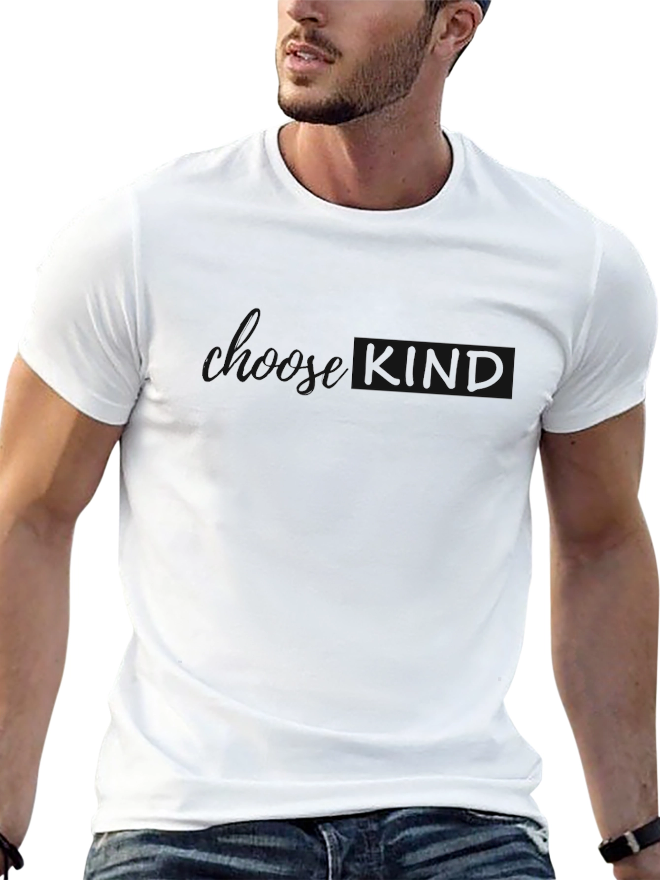 Mens Solid Black Crew Neck T-Shirt - Casual Style