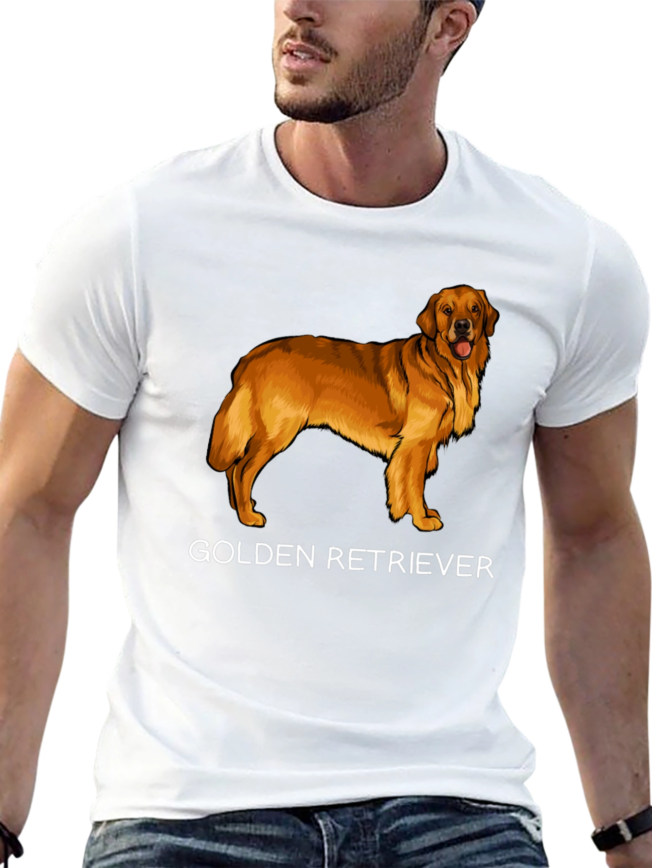 Golden Retriever Graphic T-Shirt | Dog Lover Tee