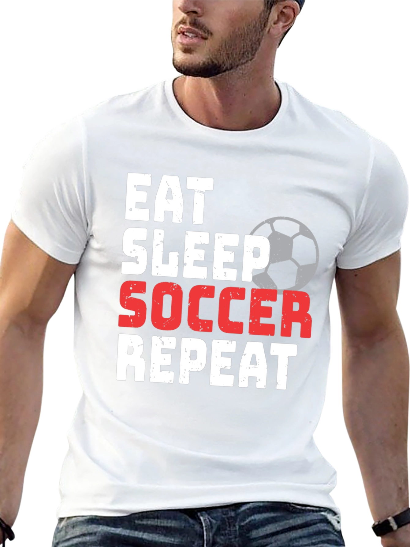Eat Sleep Soccer Repeat T-Shirt | Sportswear