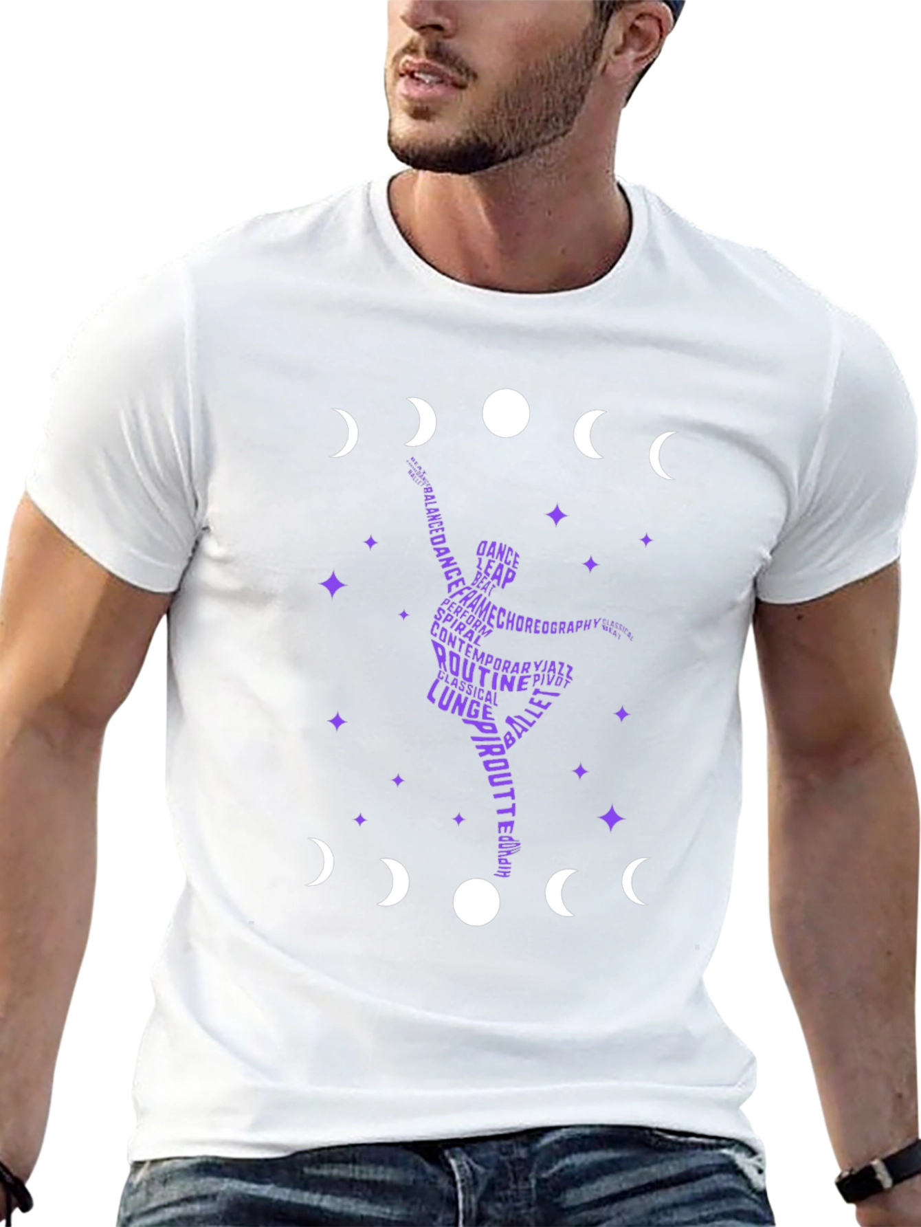 Dance Silhouette T-Shirt - Moon Phase Design
