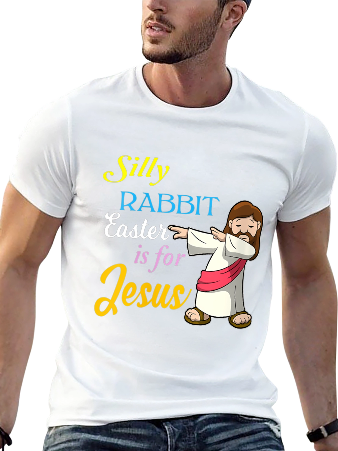 Silly Rabbit Easter T-Shirt Jesus Dabbing Graphic Tee