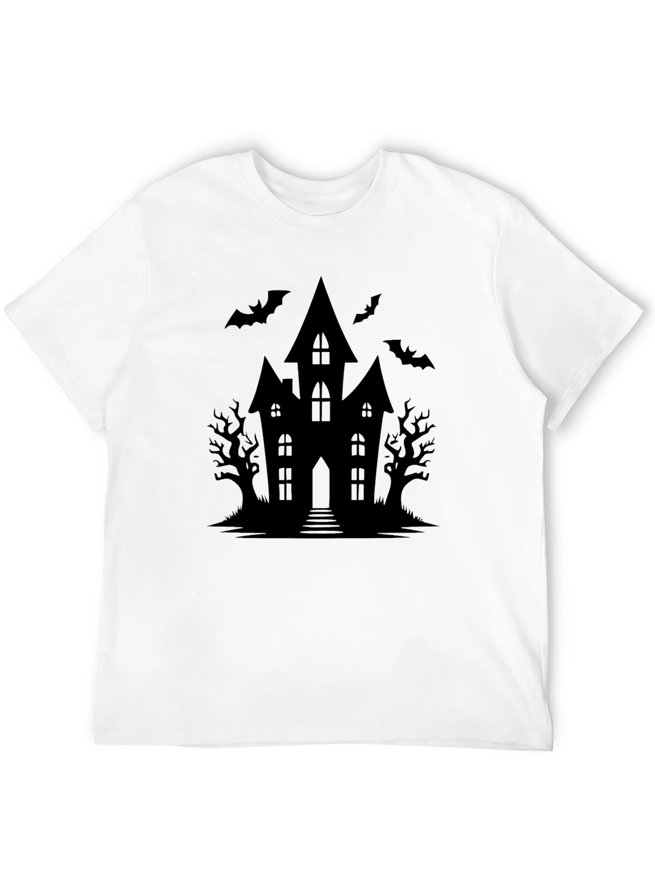 Spooky Haunted House Graphic Tee - Halloween Shirt