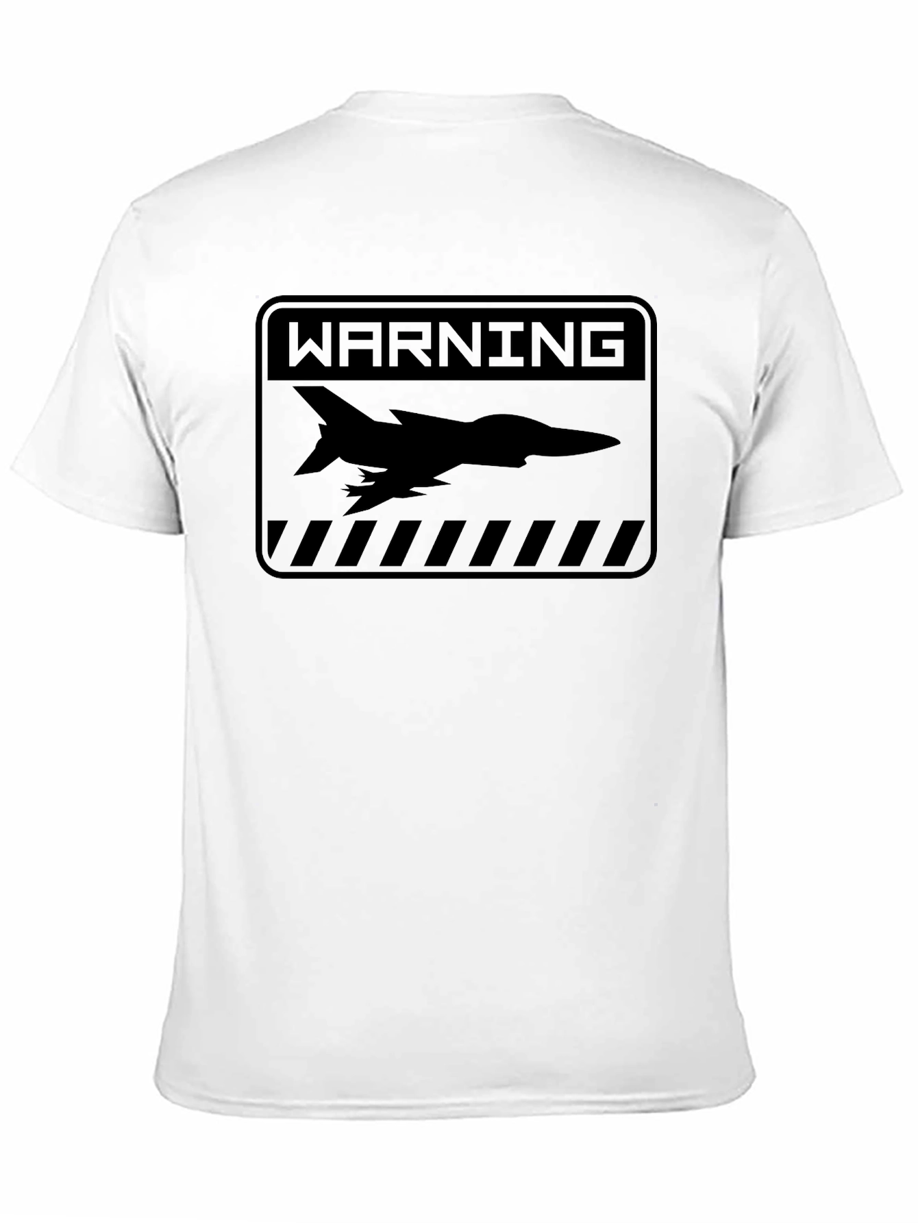 Warning Zone Jet Fighter Graphic Tee - Black