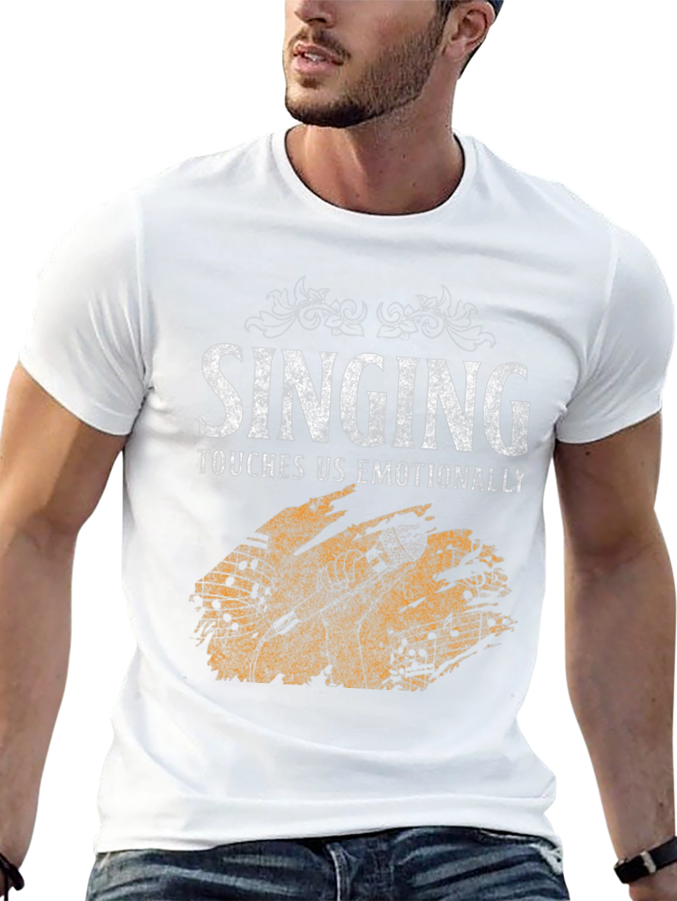 Singing Touches Us Emotionally Black T-Shirt