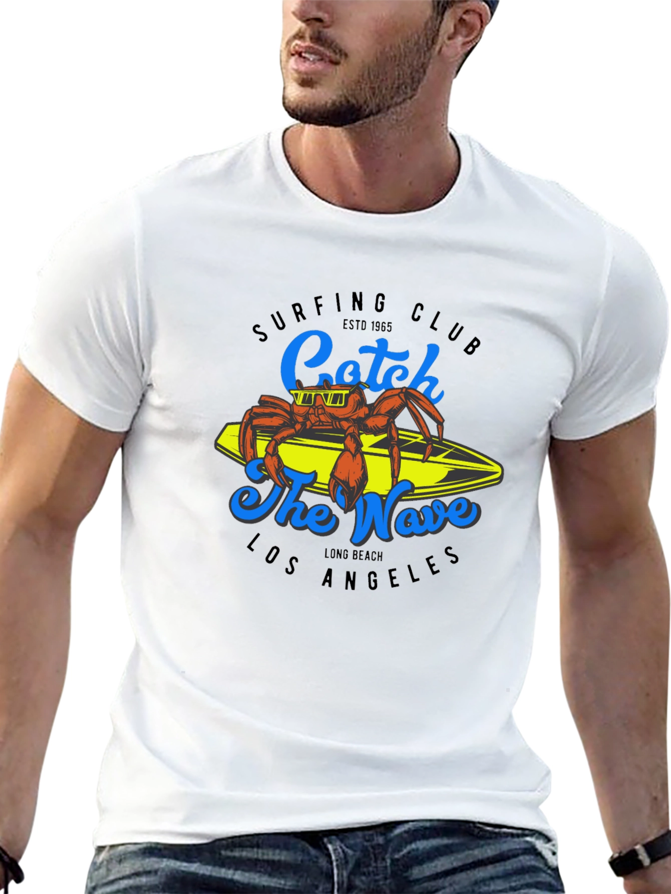 Surfing Club Crab Graphic Tee